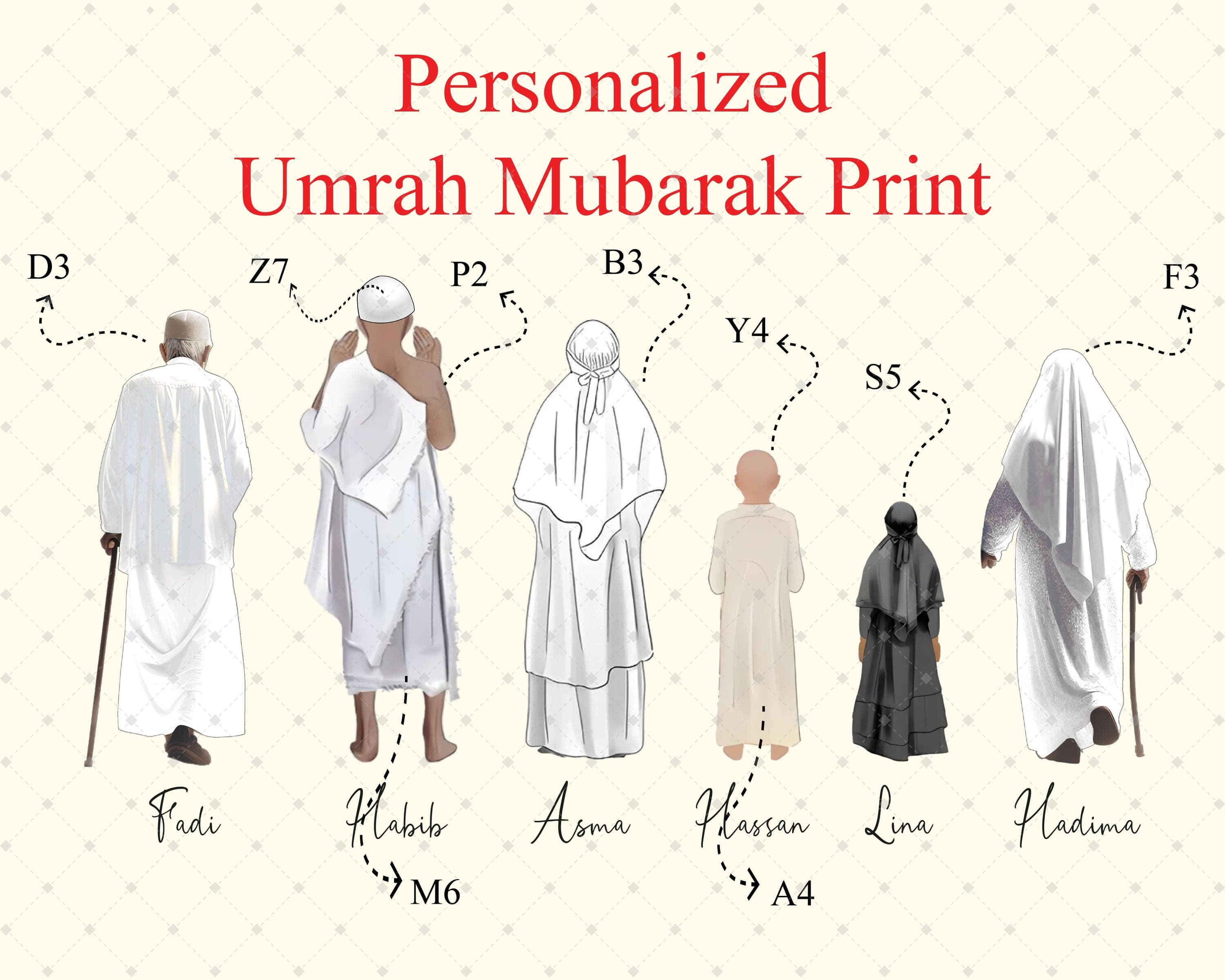 Custom Umrah Mubarak Digital Print, Islamic Wall Art, Personalized Muslim Family Poster, Eid Mubarak Home Decor, 2025 Gift - image 5