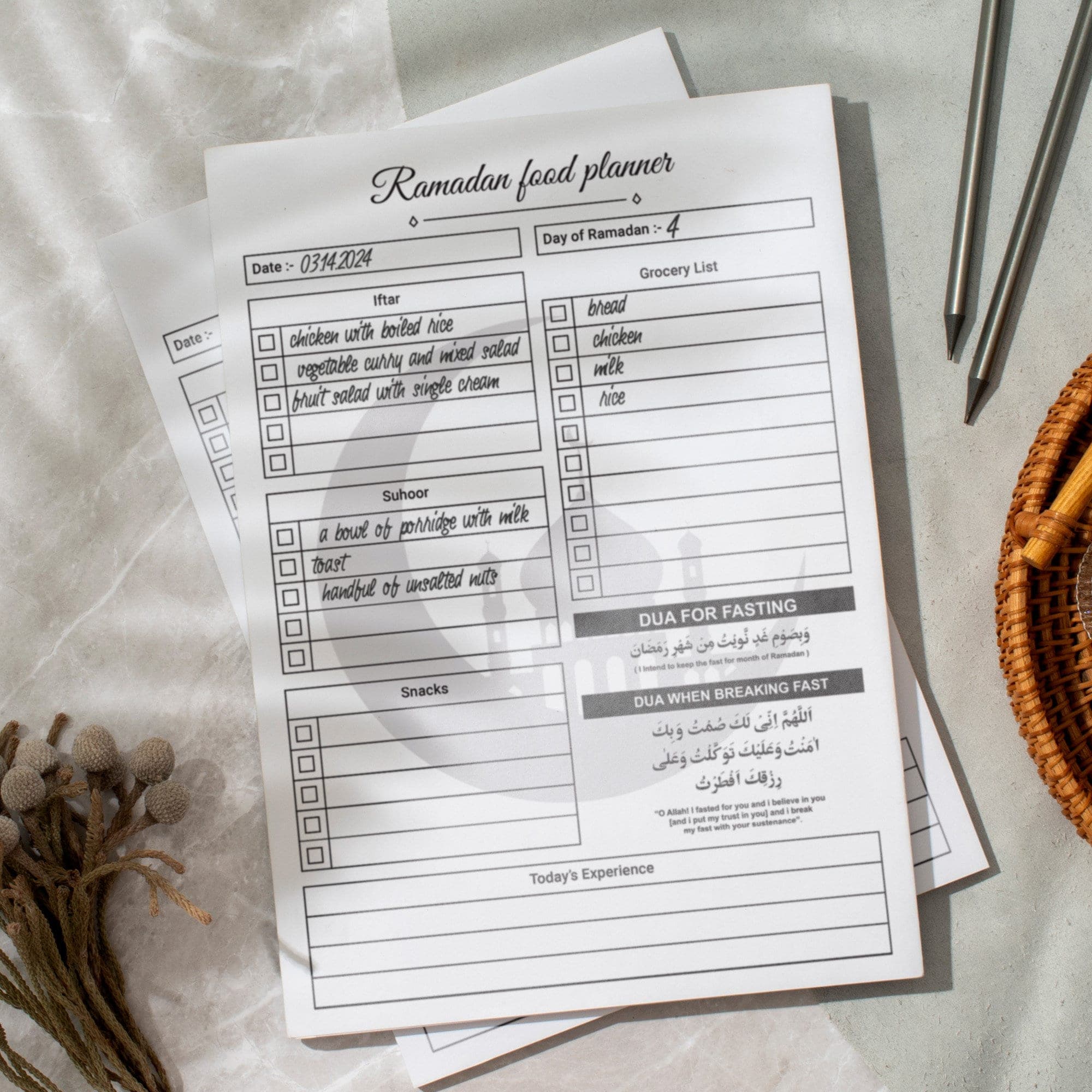 Transform your Ramadan with our Etsy digital planner! This downloadable gem offers customizable templates for daily tasks, spiritual growth, and reflections. Stay organized and focused on a purposeful journey.