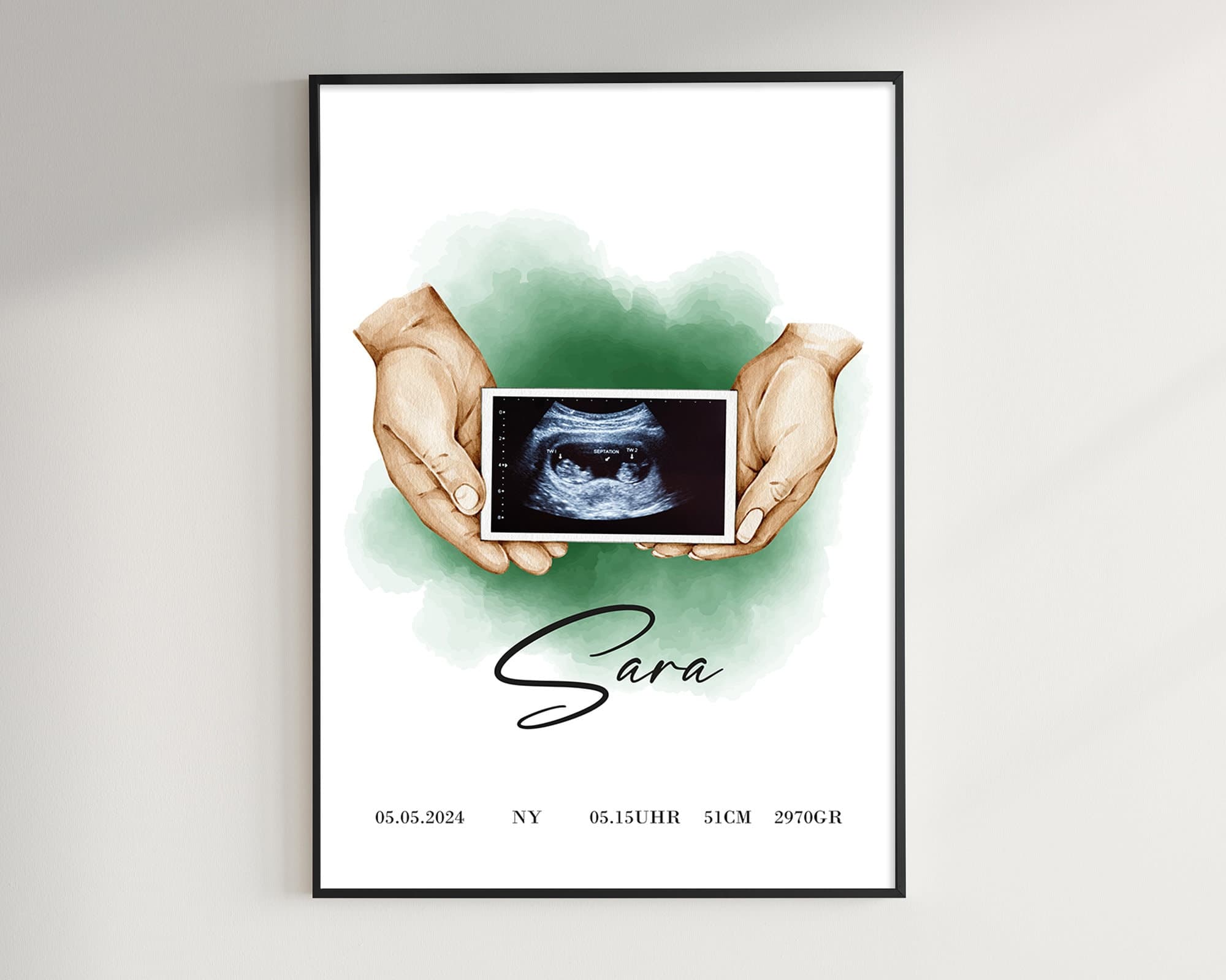 Birth Poster, Baby Gift Personalized, Birth Gift Personalized with Birth dates, Children's Room poster, Baptism Gift - image 5