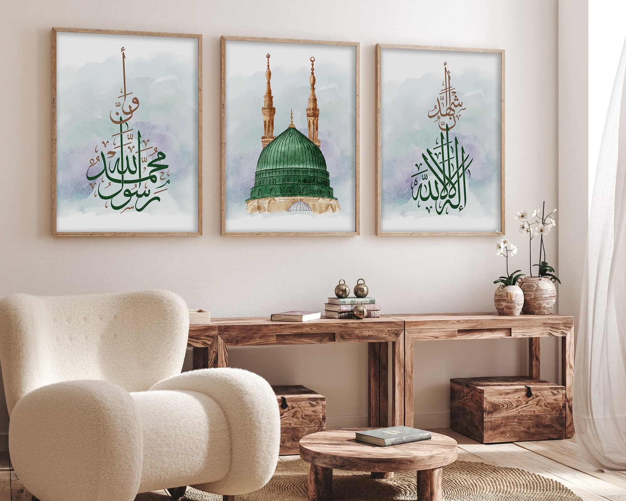Transform your home with printable digital Islamic wall art from our Etsy shop. Instantly download unique designs that bring spirituality and aesthetics together, enhancing your space effortlessly.