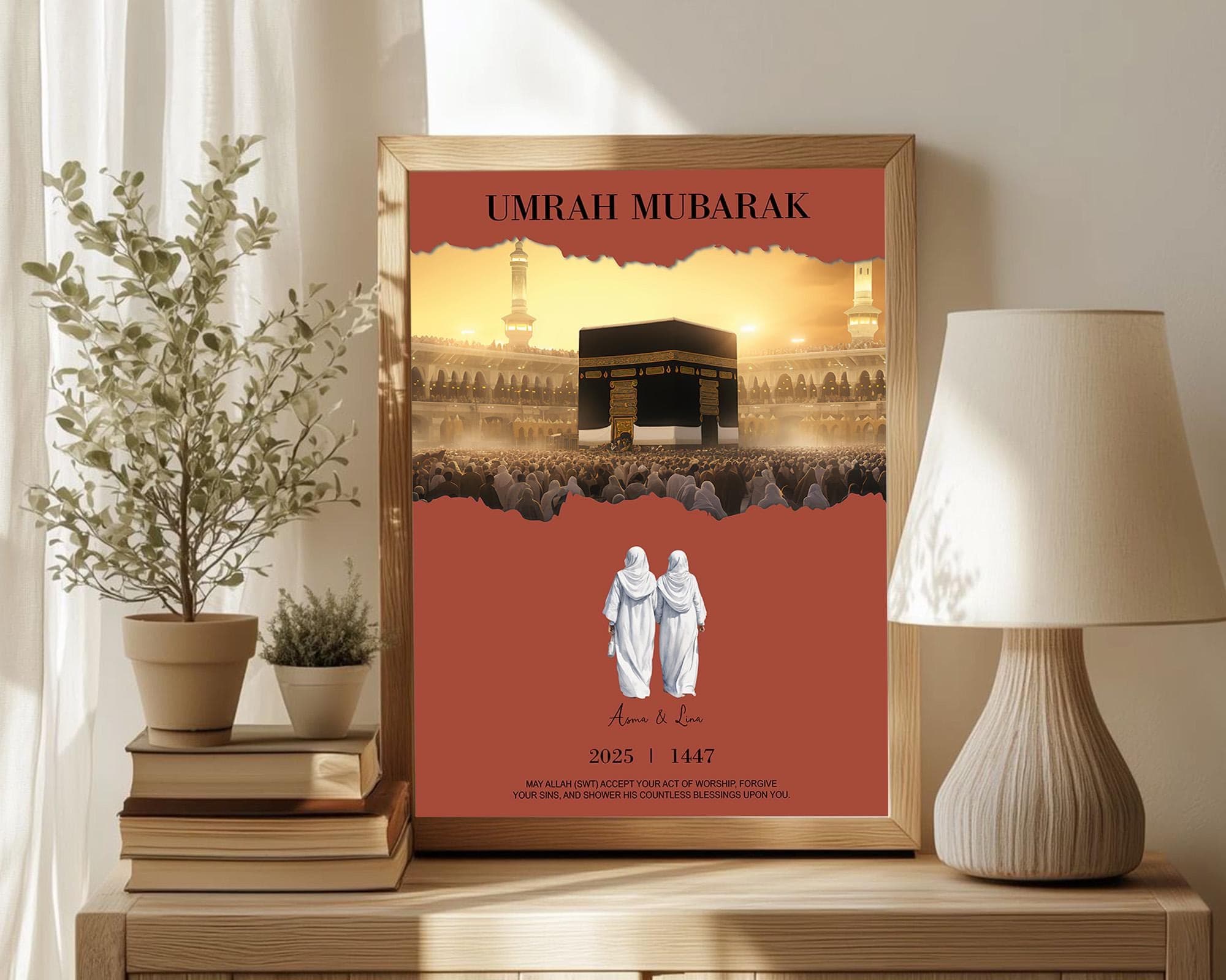 Hajj & Umrah Personalized Digital Print, Islamic Wall Art, Custom Gift for Pilgrims, Printable Decor - image 4