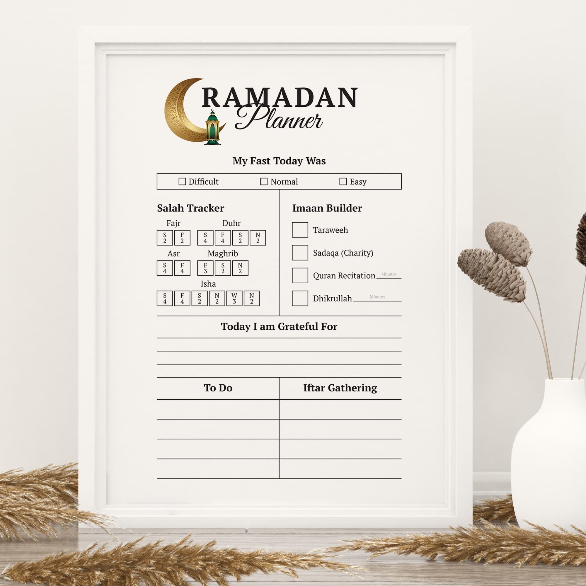Enhance your Ramadan journey with our Etsy digital planner! This downloadable gem features customizable templates for daily tasks, spiritual growth, and reflections. Download now for an organized and fulfilling month ahead!