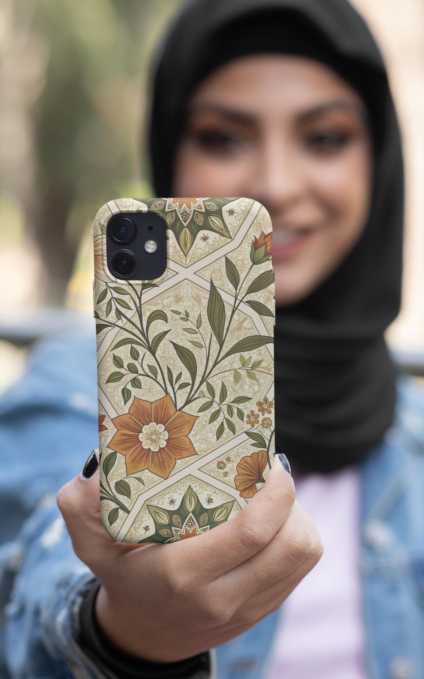 Islamic Floral Art Phone Case, Aesthetic Flower Motif, Durable Cover - image 4