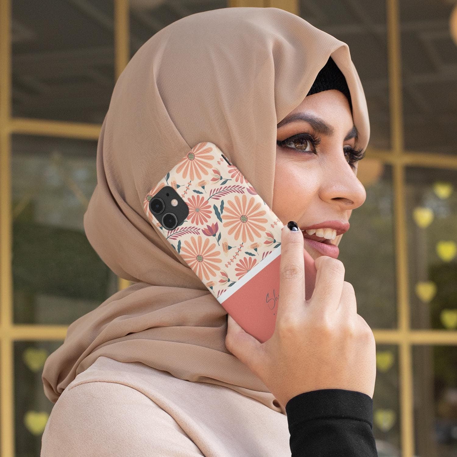 Floral Shukr Gratitude iPhone Case, Boho Daisy Cover - image 4