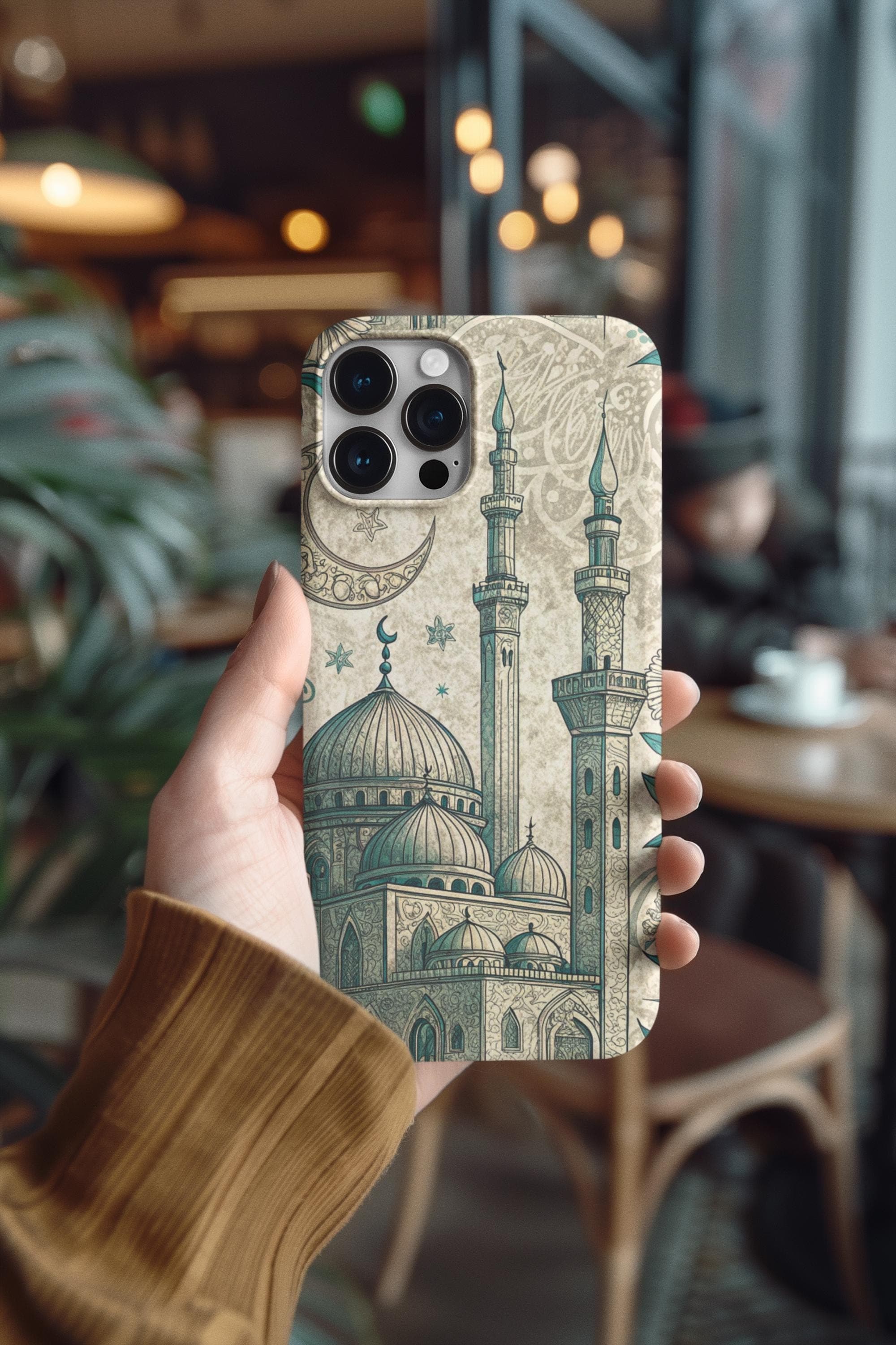 Islamic Mosque Art Print Phone Case, Protective Cover