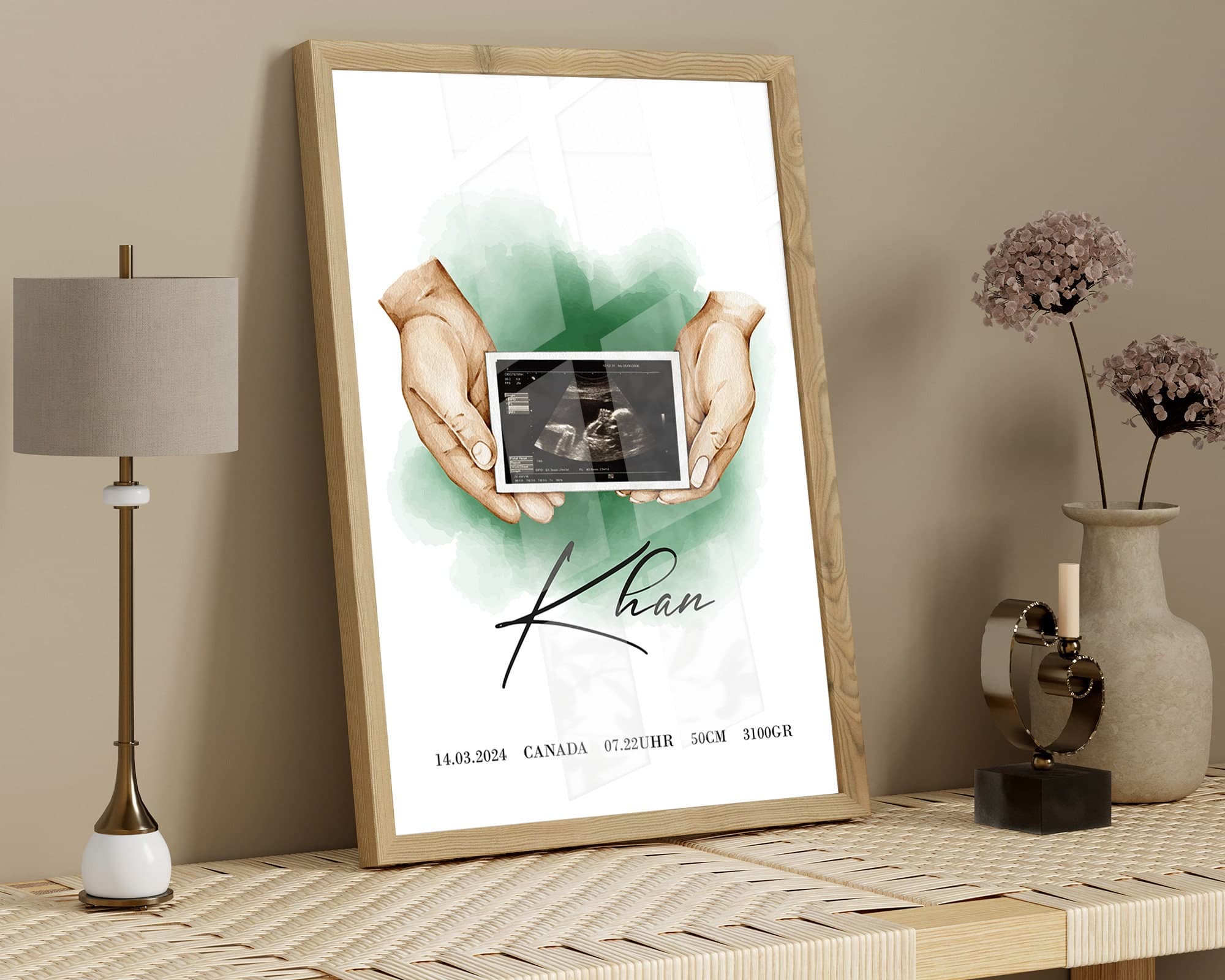 Birth Poster, Baby Gift Personalized, Birth Gift Personalized with Birth dates, Children's Room poster, Baptism Gift - image 3