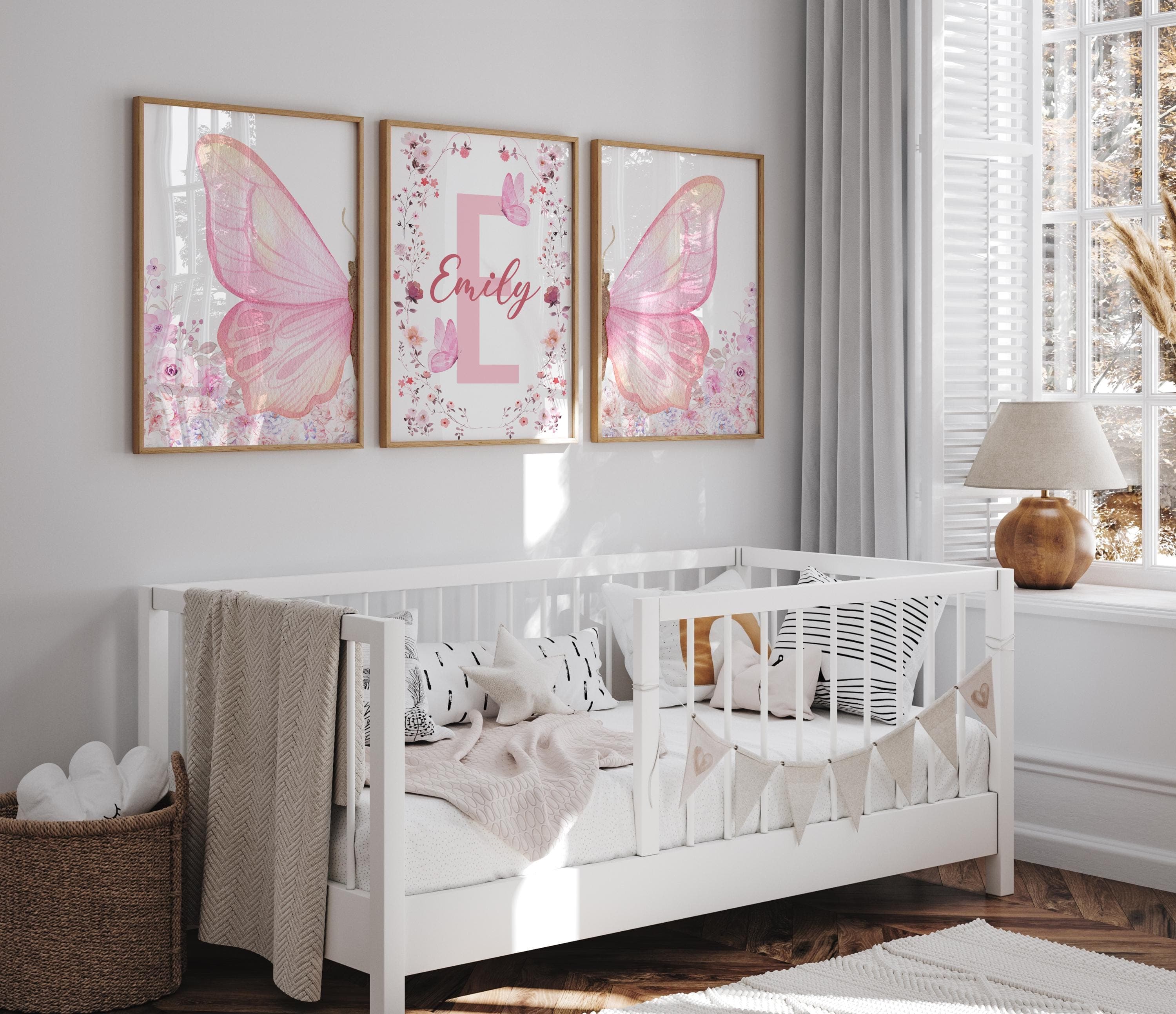 Personalized nursery butterfly decor