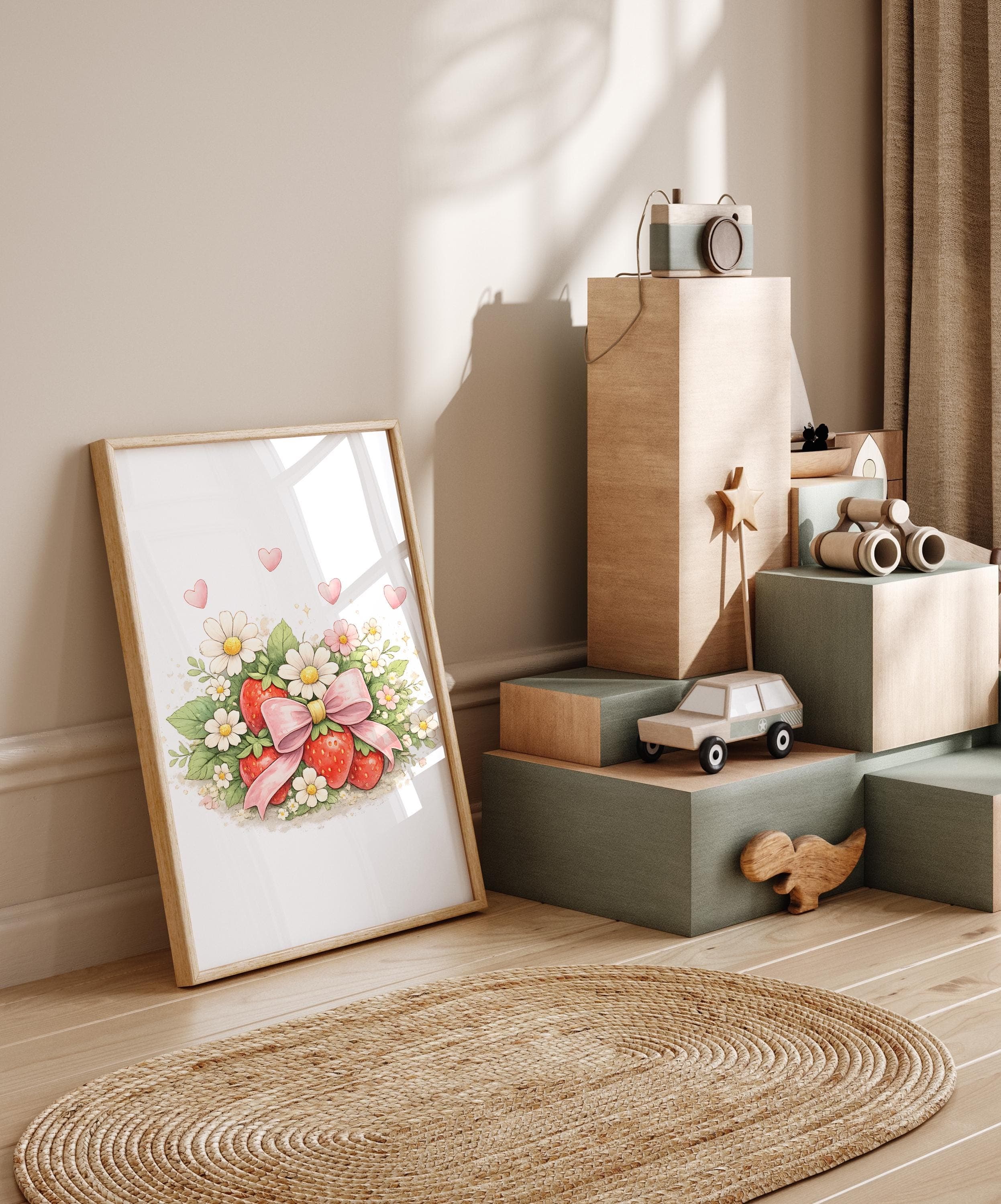 daisy floral bow wall art