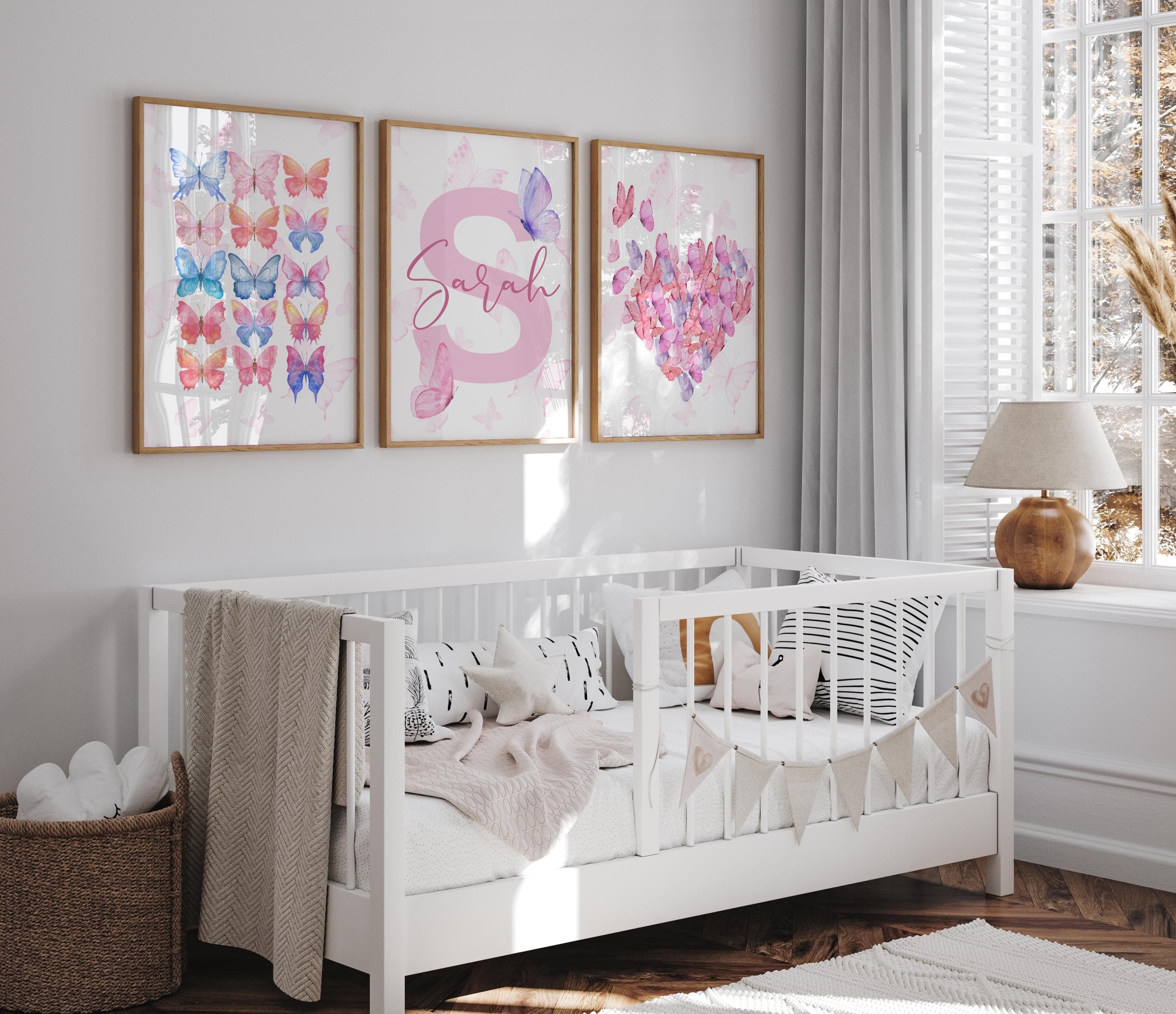 Personalized butterfly wall decor for girls