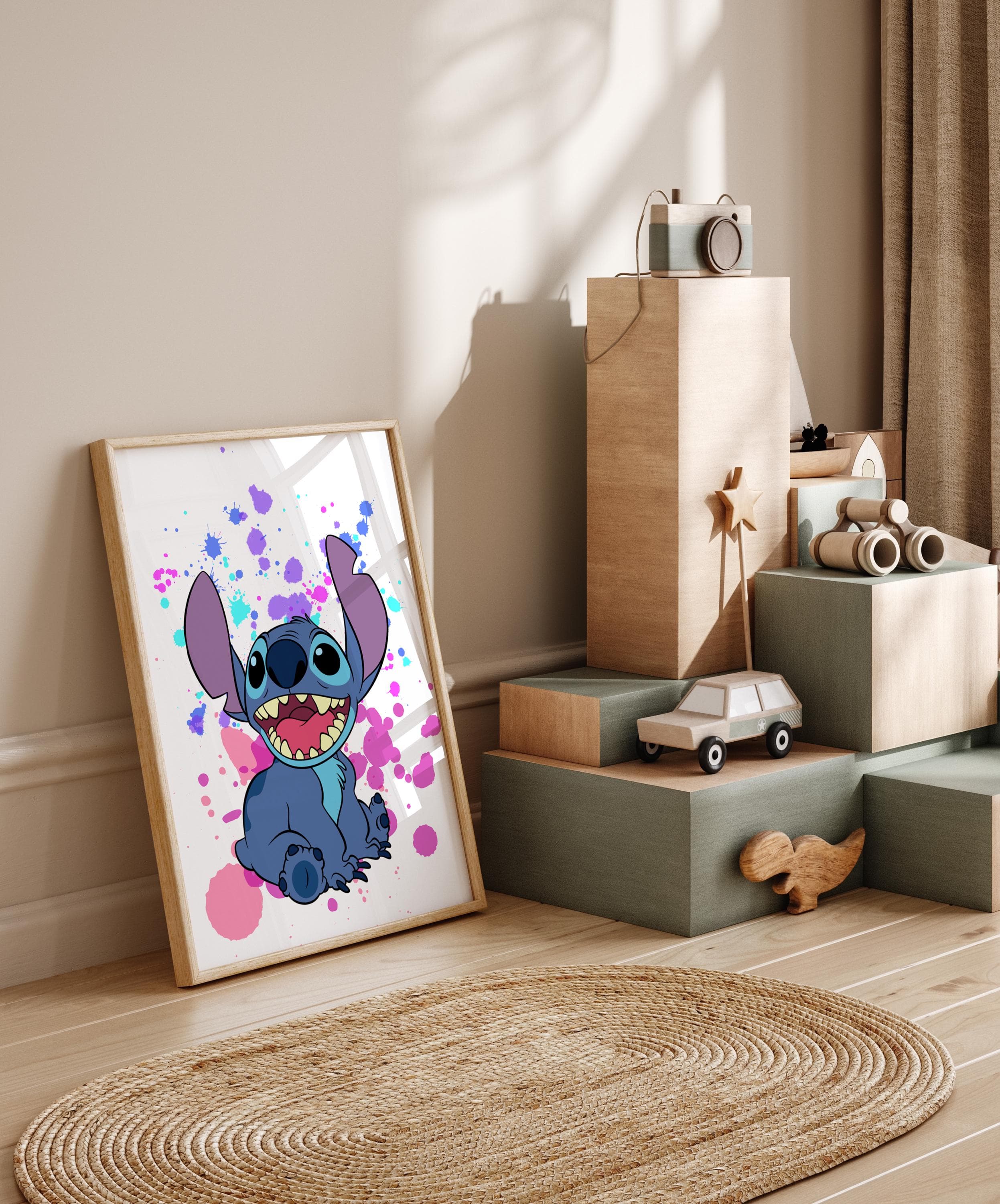 Lilo & Stitch Nursery Wall Art Set | Fun and Colorful 3-Piece Prints for Girls Room | Adorable Kids Room Decor | Instant Digital Download - image 4