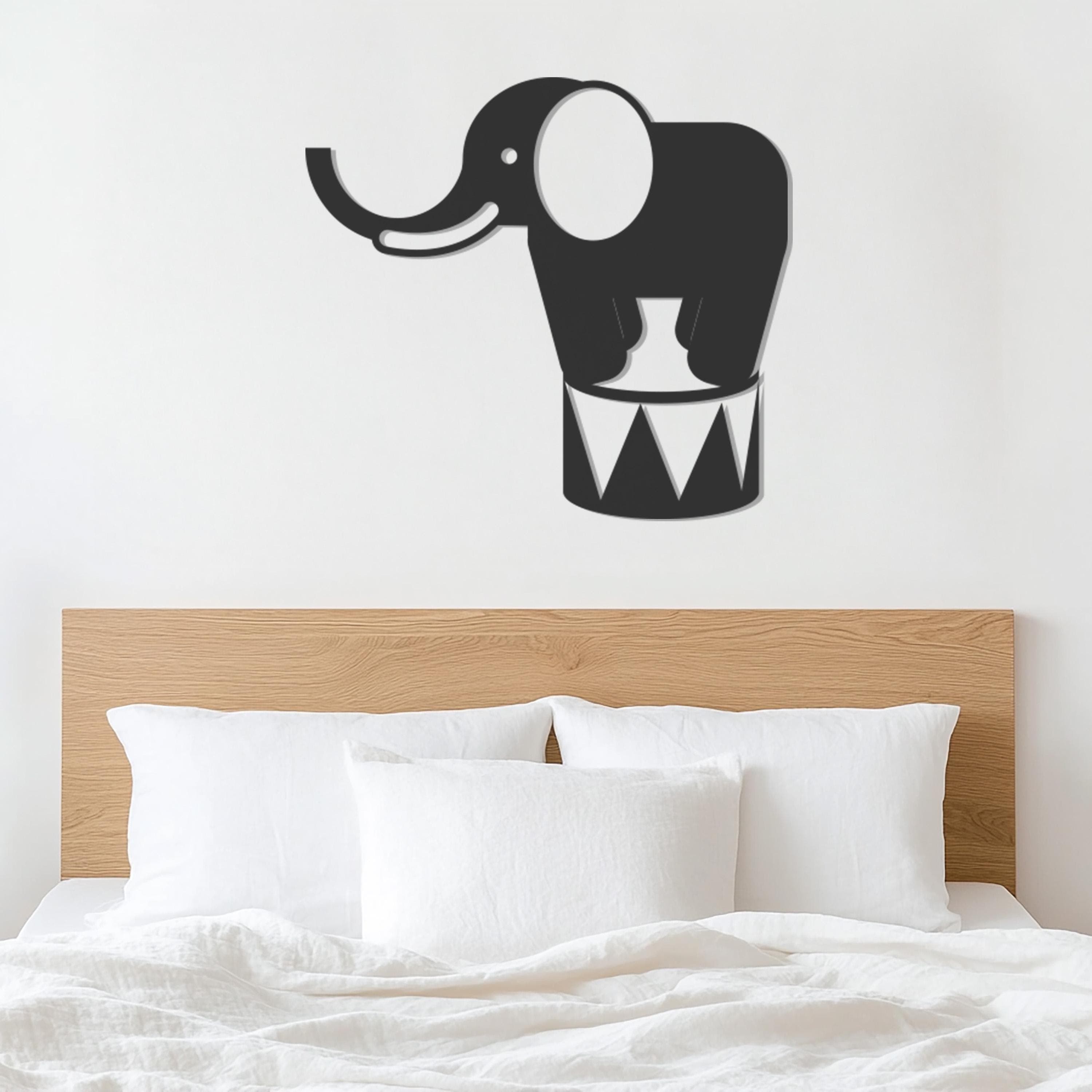 Elephant Metal Wall Art, Circus Animal Decor, Cute Animal Wall Hanging, Nursery Wall Decor, Playful Metal Sign, Wall Hangings, Gift For Kids - image 5