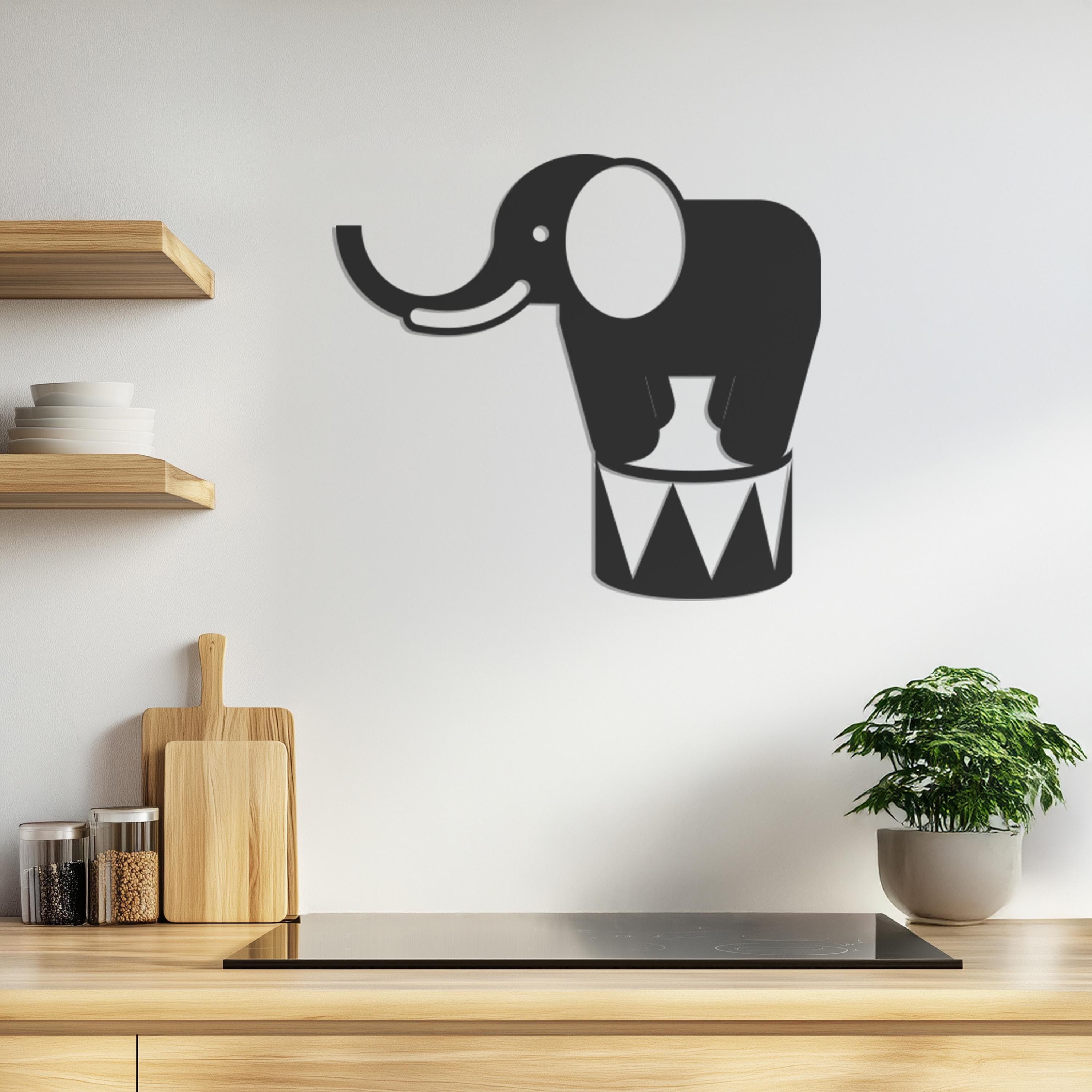 Elephant Metal Wall Art, Circus Animal Decor, Cute Animal Wall Hanging, Nursery Wall Decor, Playful Metal Sign, Wall Hangings, Gift For Kids - image 4