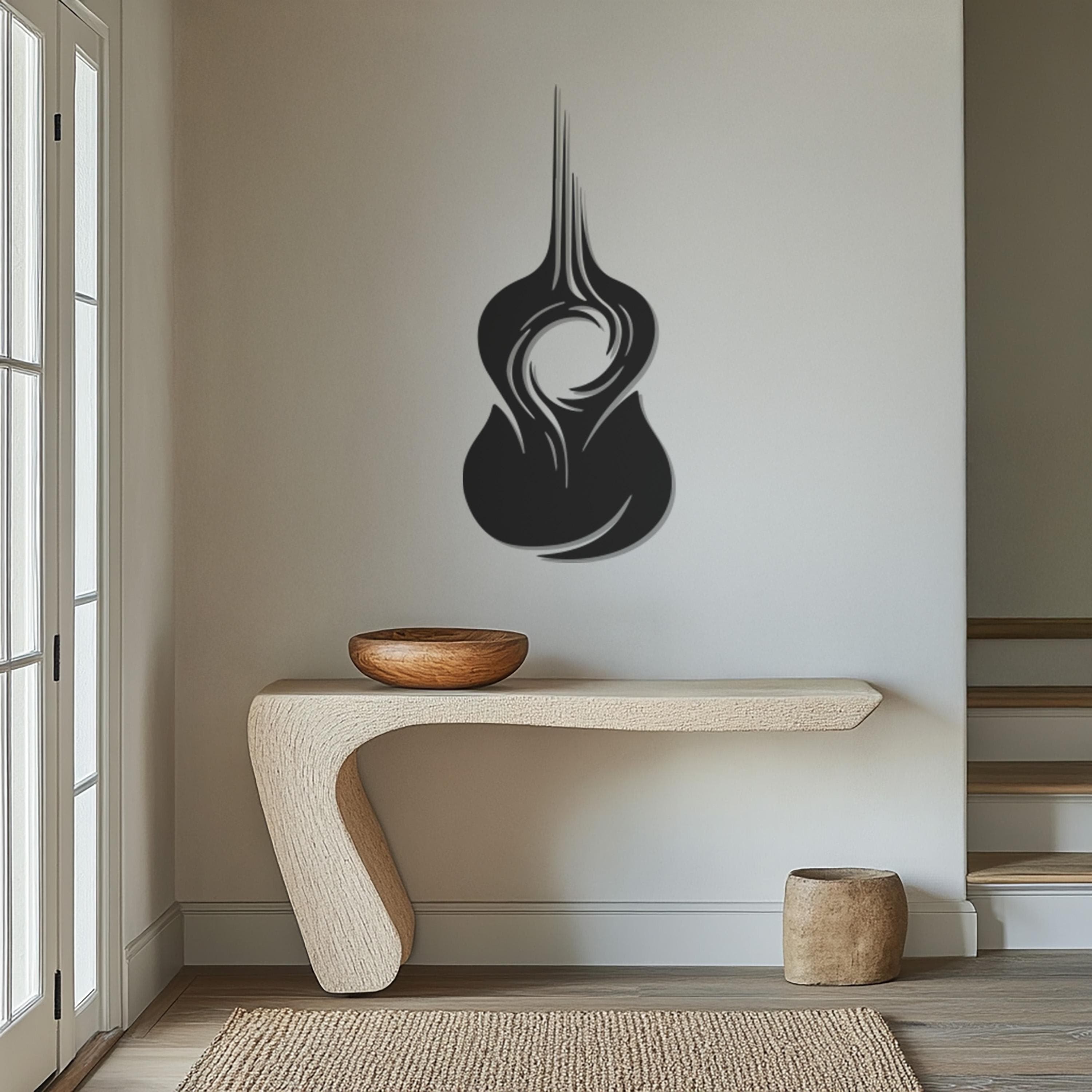 Guitar Metal Wall Art, Abstract Music Room Decor, Modern Musician Decor, Artistic Wall Hanging, Metal Wall Art Decor, Gift For Guitarist