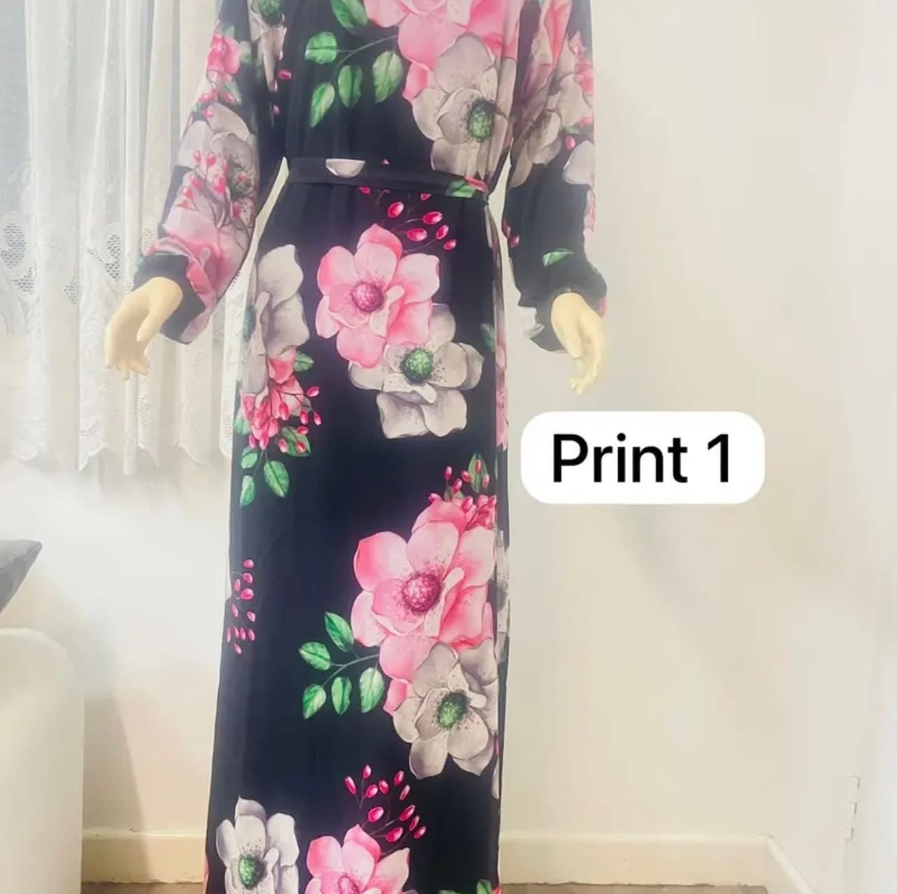 chiffon maxi dress with belt