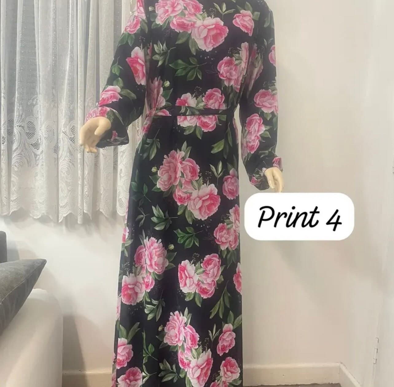 chiffon maxi dress with belt - image 5