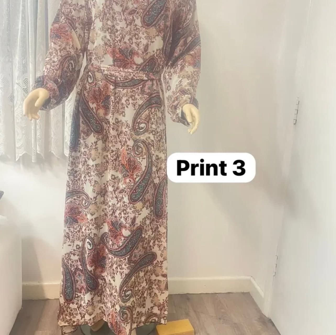 chiffon maxi dress with belt - image 4