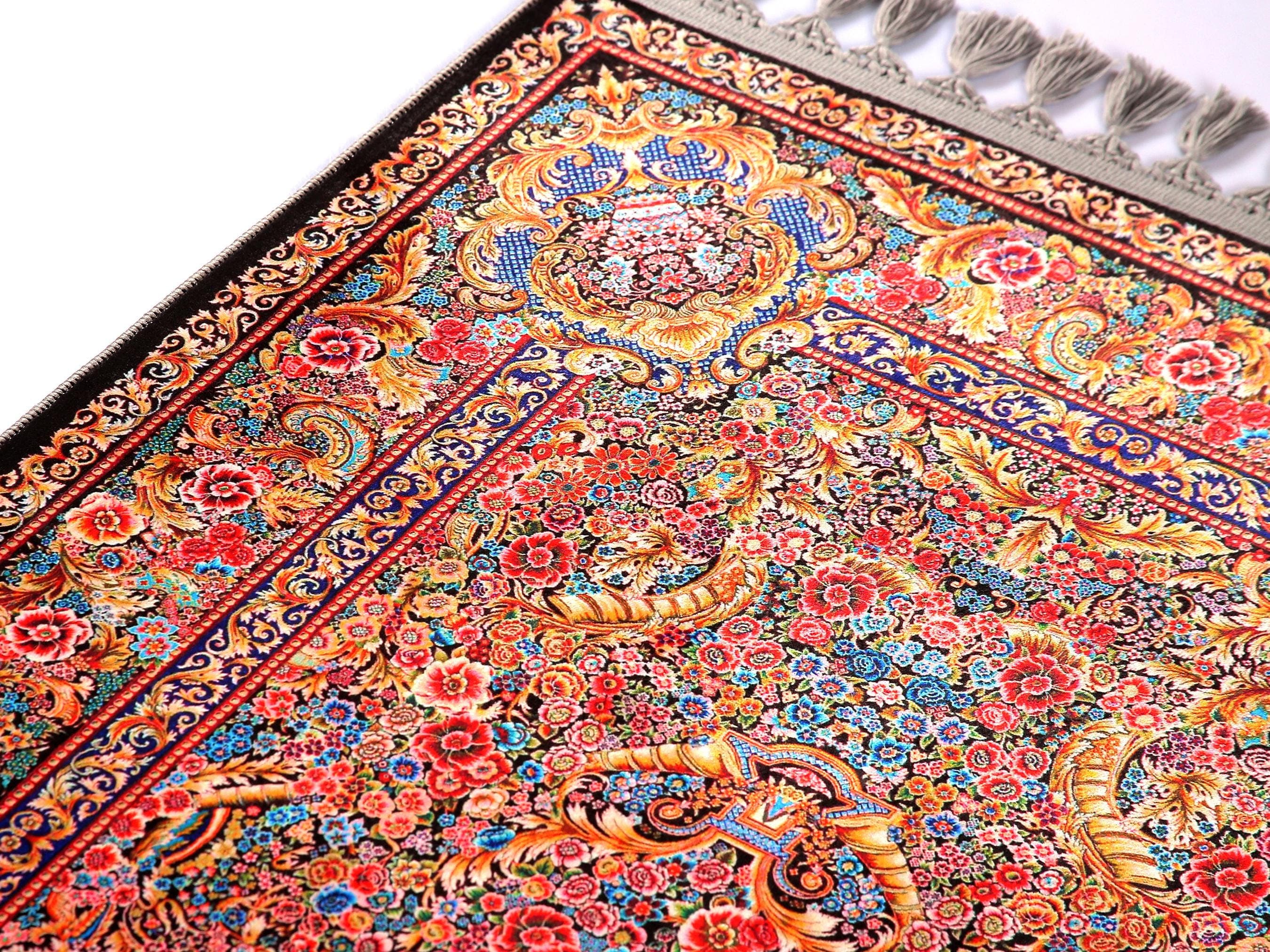 Prayer Mat | Floral Soft Silky Surface |Turkish Prayer Rug | Islamic Gift - image 5