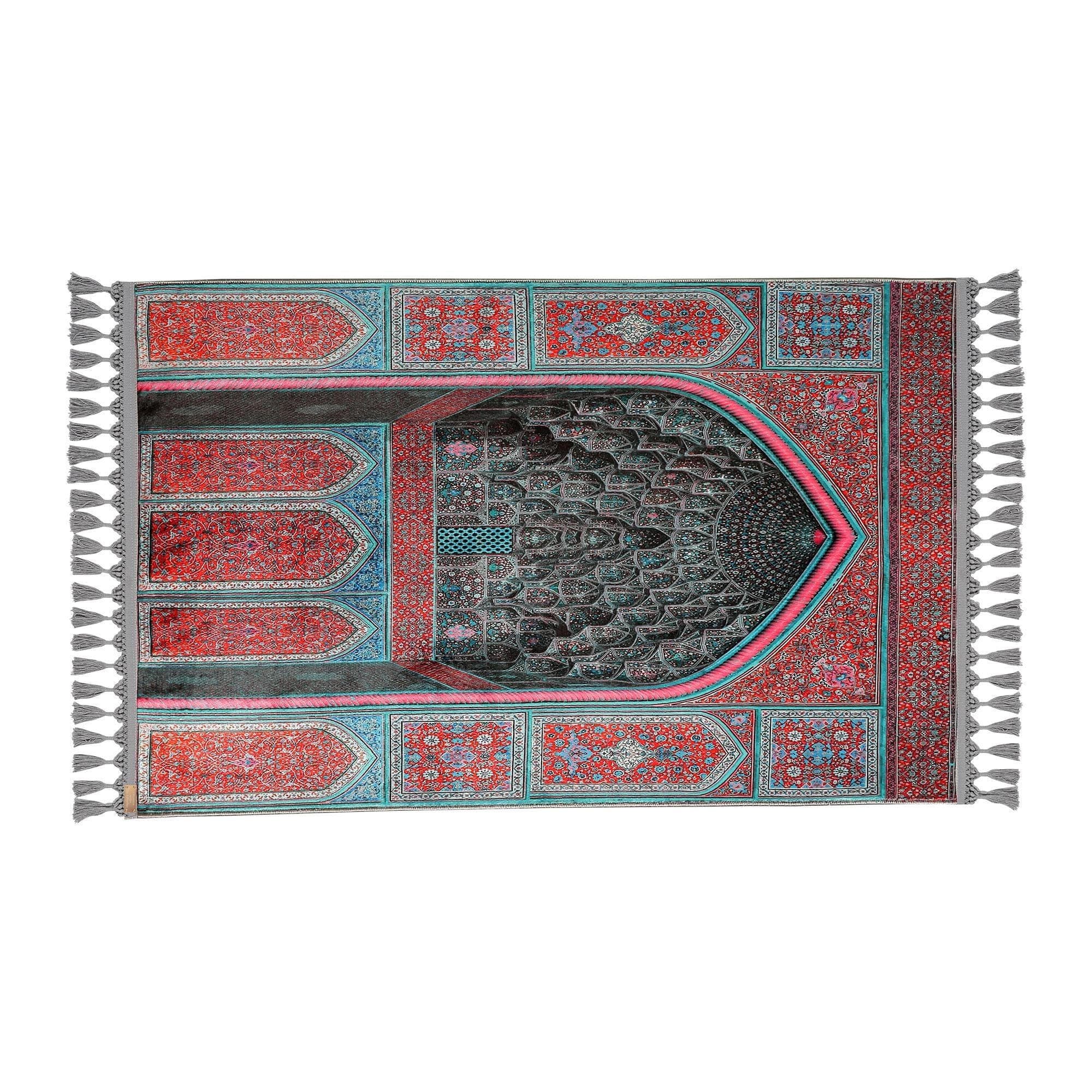 🕌 Red & Green Mihrab Islamic Prayer Rug – Soft Mat for Daily Salah & Muslim Gift
Soft Prayer Rug with Low‑Pile Textured Surface
📐 80x125 cm (2'7"x4'1") – Ideal for Daily Salah
🎨 Color Palette: Deep Red with Green Mihrab & Cream Accents – Bold, Elegant & Spiritually Symbolic
🧵 Thickness: 7 mm
⚖️ Weight: 1.738 kg/m²
🪑 Non‑slip Cotton Base – Secure on All Floor Types