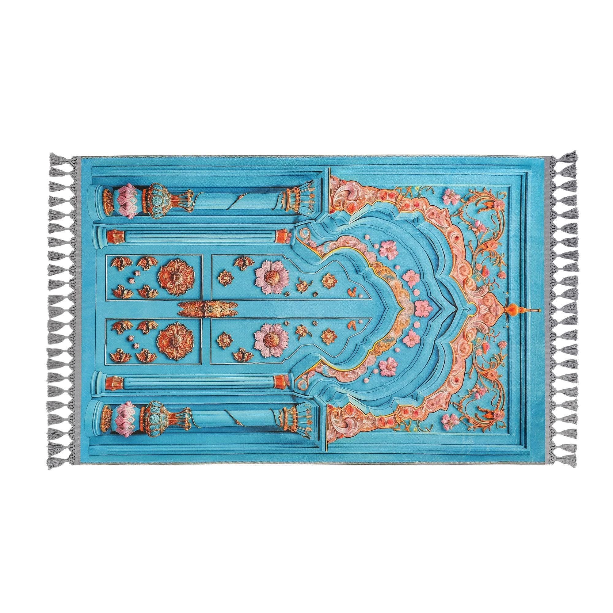 🕌 Turquoise & Pink Islamic Prayer Rug – Soft Mat for Daily Salah & Muslim Gift
Soft Prayer Rug with Low‑Pile Textured Surface
📐 80x125 cm (2'7"x4'1") – Ideal for Daily Salah
🎨 Color Palette: Turquoise & Pink – Elegant, Refreshing & Graceful
🧵 Thickness: 7 mm
⚖️ Weight: 1.738 kg/m²
🪑 Non‑slip Cotton Base – Secure on All Floor Types