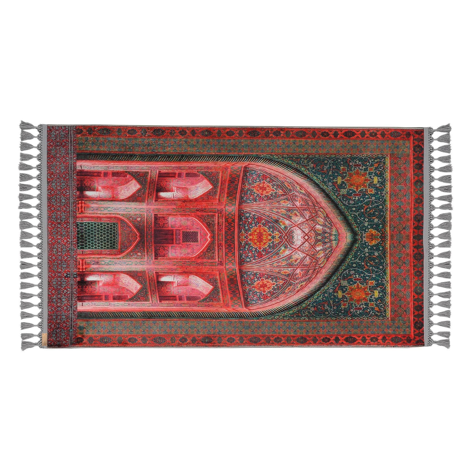 🕌 Mihrab Islamic Prayer Rug – Soft Mat for Daily Salah & Muslim Gift
Soft Prayer Rug with Low‑Pile Textured Surface
📐 80x125 cm (2'7"x4'1") – Ideal for Daily Salah
🎨 Color Palette: Deep Red Field with Emerald Green Mihrab & Cream Accents – Bold, Peaceful & Elegant
🧵 Thickness: 7 mm
⚖️ Weight: 1.738 kg/m²
🪑 Non‑slip Cotton Base – Secure on All Floor Types
🧺 Machine Washable at 30°C | Robot Vacuum Compatible