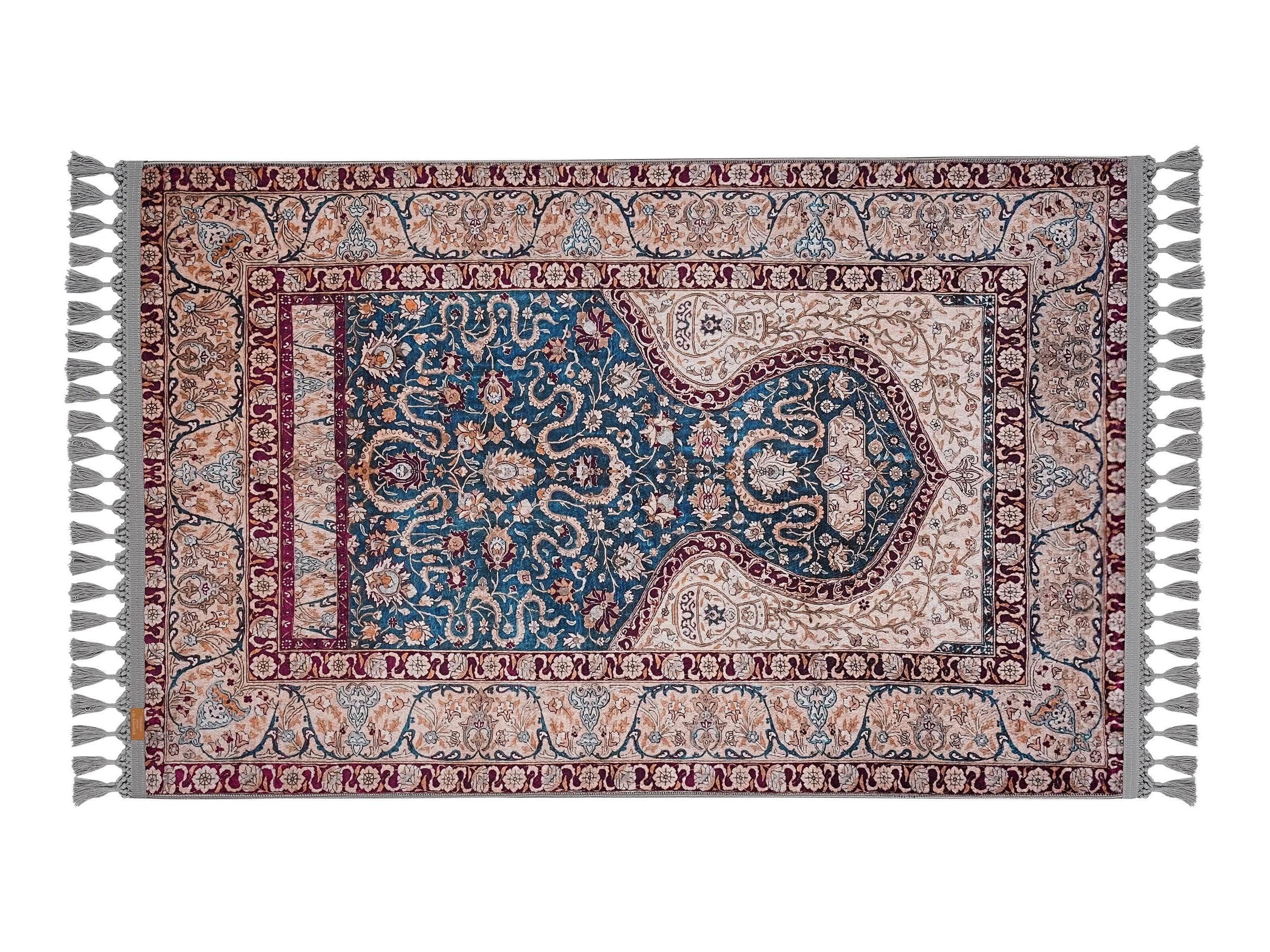 ๐งต Traditional Blue Islamic Prayer Rug with Soft Ottoman Texture
๐ Size: 80x125 cm (2'7"x4'1") โ Ideal for Daily Salah
๐งต Thickness: 7 mm | โ๏ธ Weight: 1.738 kg/mยฒ
๐ช Non-slip Cotton Base โ Secure on All Floor Types
๐งบ Machine Washable at 30ยฐC | Robot Vacuum Compatible
๐จ Fade-Resistant Ottoman Motif โ Elegant & Spiritual
๐ Handmade in Istanbul, Turkey by Prayer Rug Lux