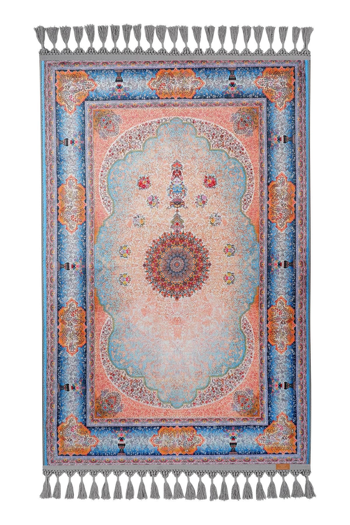 Prayer Mat & Blue Prayer Rug: Soft Silky Personalized Muslim Gift For Her Custom