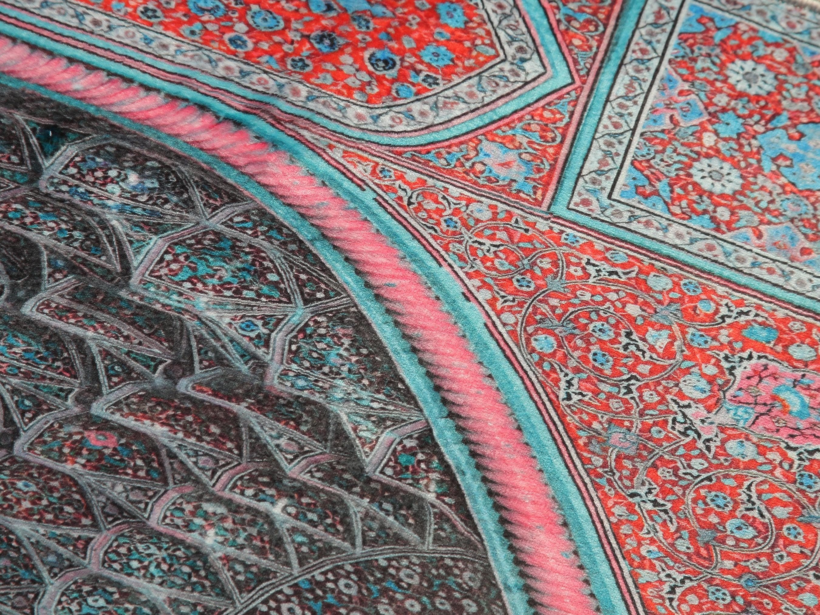 Prayer Mat Islamic Muslim Gift Gebetsteppich Soft Silky Surface Prayer Rug - image 5