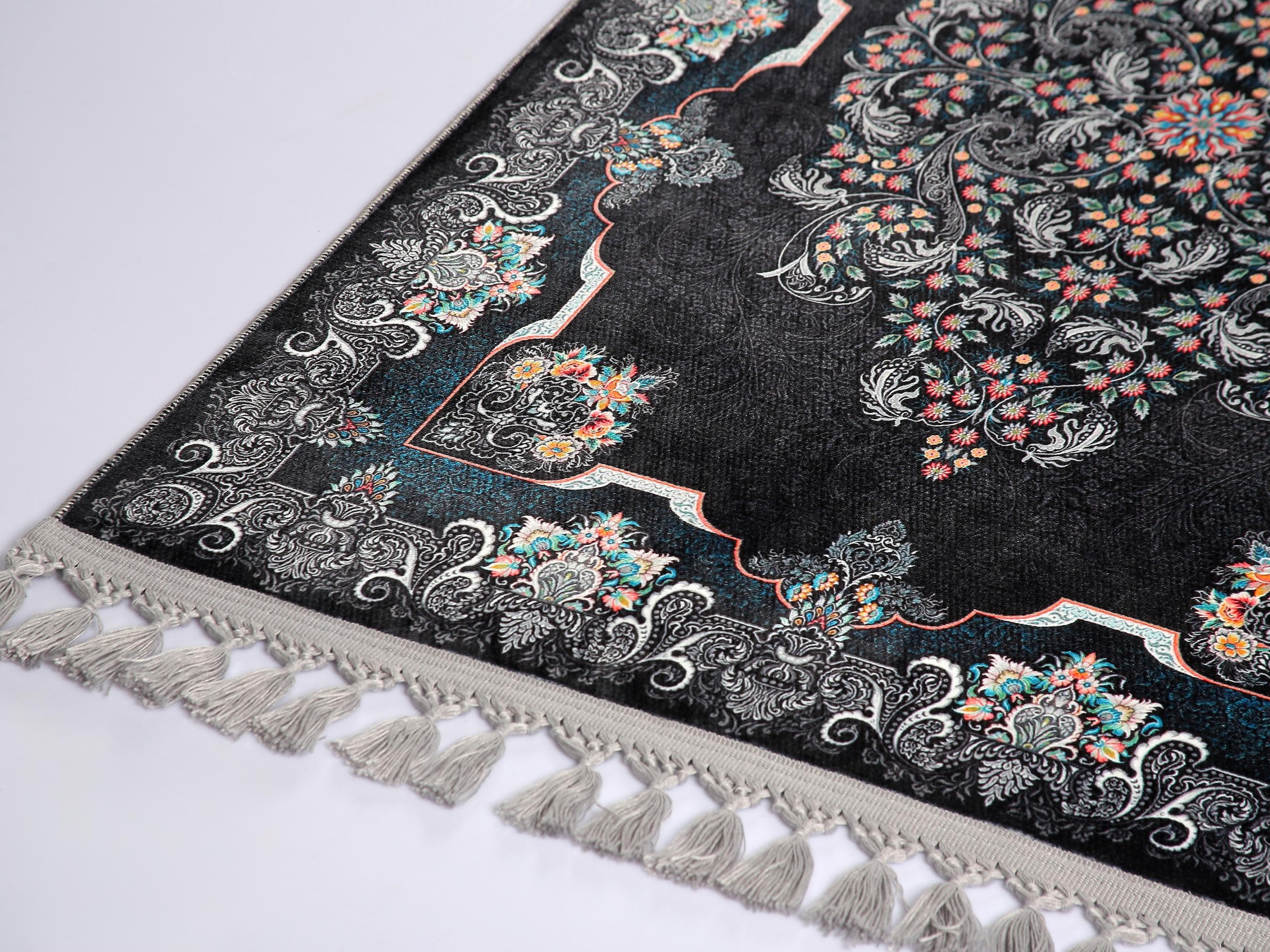 Turkish Prayer Rug | Soft Silky Rugs | Arabian Carpet Style | Gebetsmatte | Praying Mat - image 4