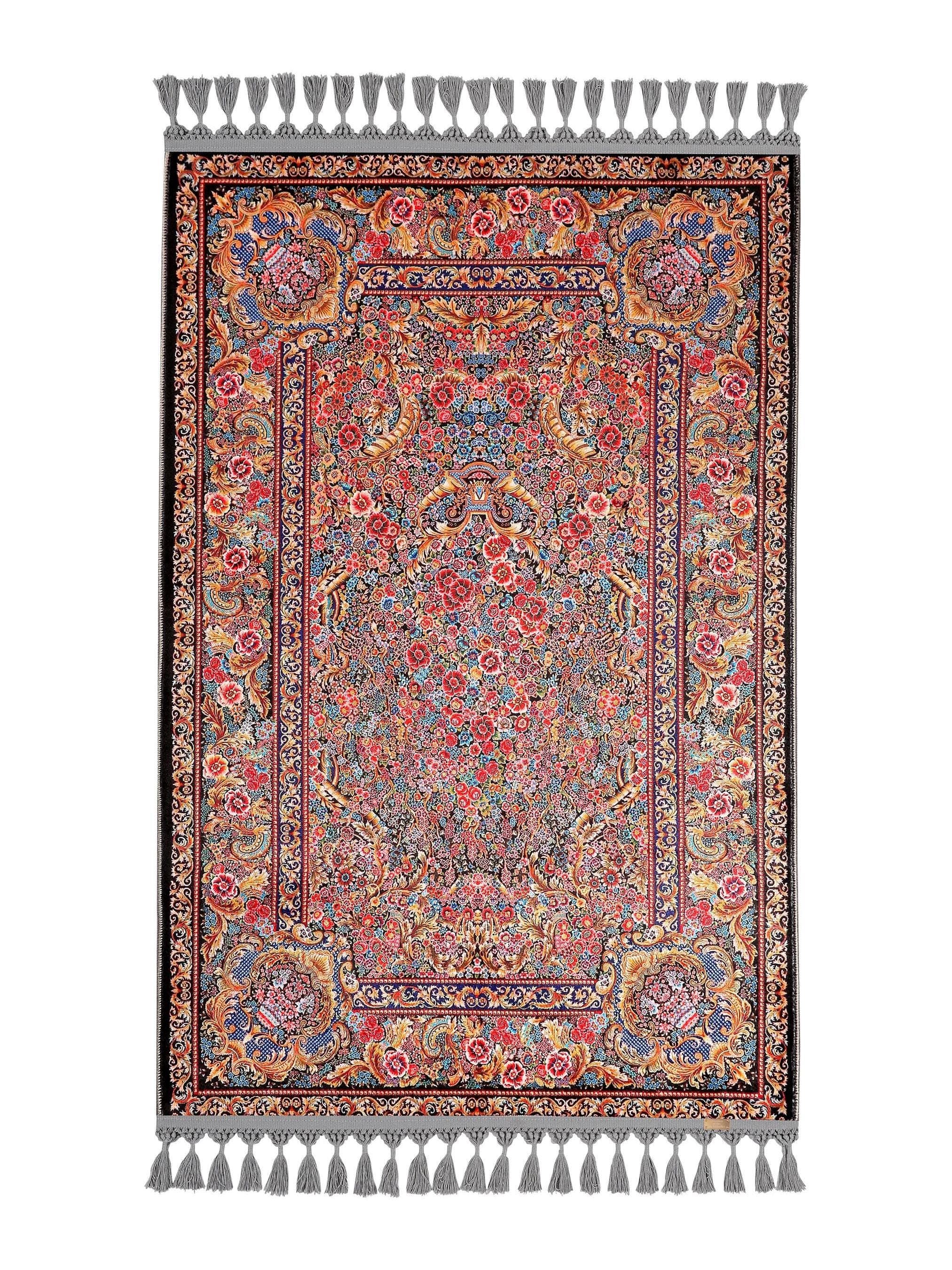 Prayer Mat | Floral Soft Silky Surface |Turkish Prayer Rug | Islamic Gift