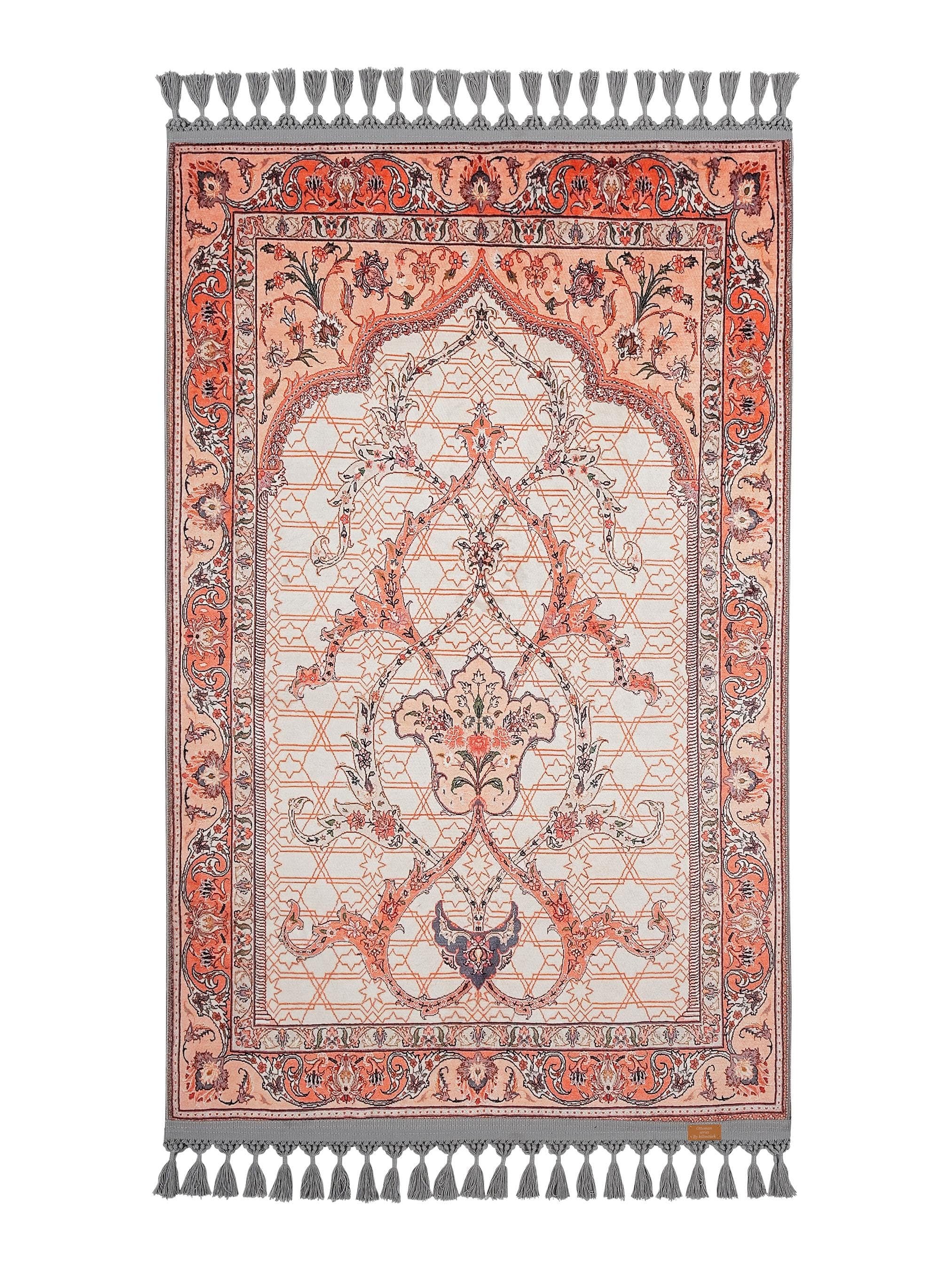Prayer Mat & Floral Tree of Life Mihrab Prayer Rug: Soft Silky Personalized Gift Custom