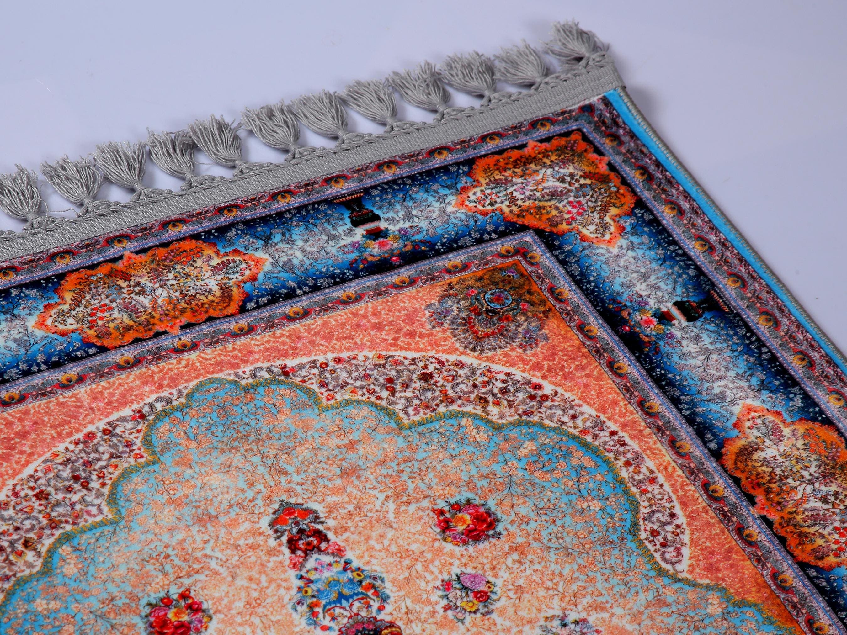Prayer Mat & Blue Prayer Rug: Soft Silky Personalized Muslim Gift For Her Custom - image 5