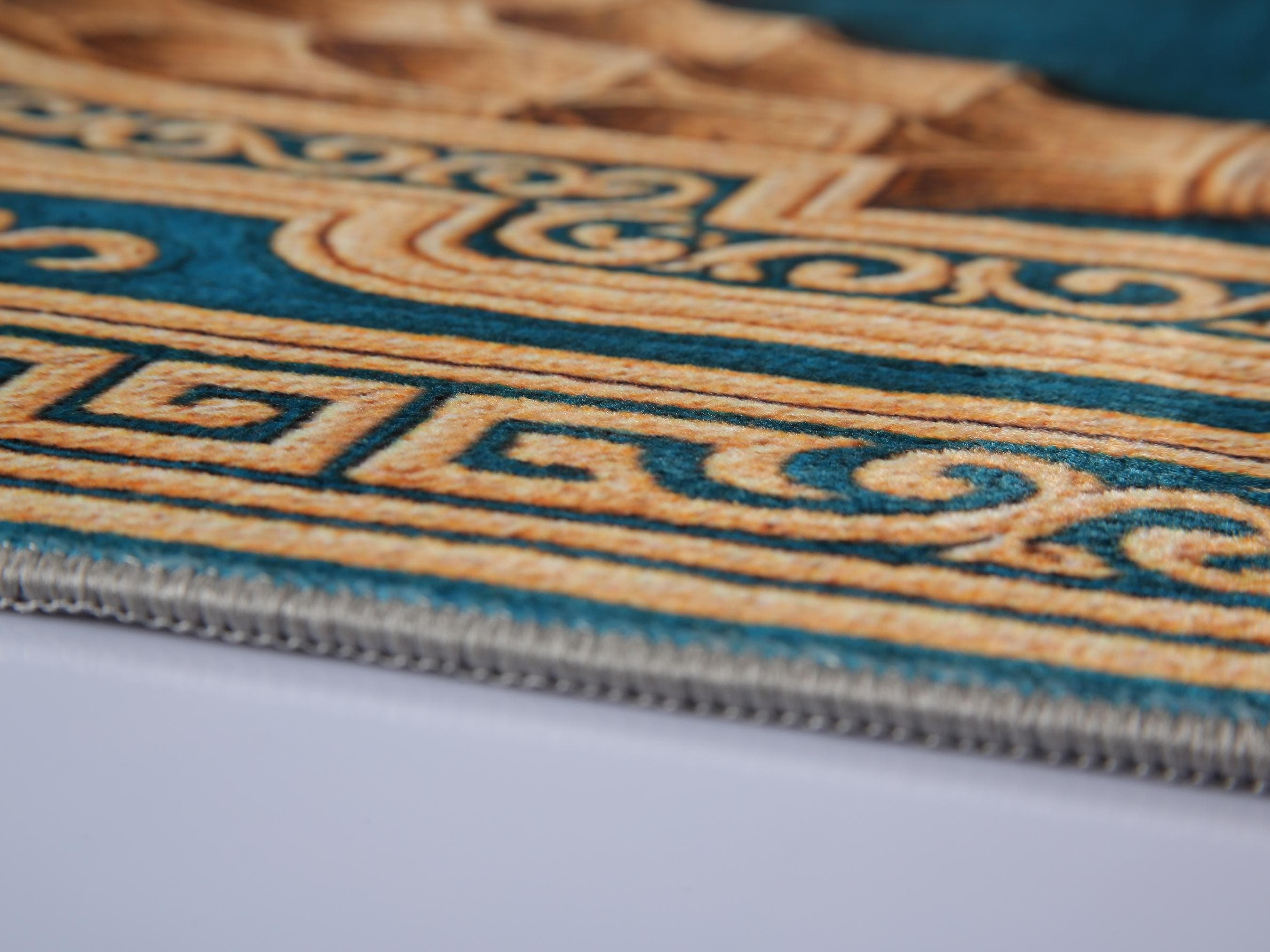 Prayer Mat Blue Mihrab Prayer Rug: Soft Silk Luxury Islamic Muslim Gift Arabian Carpet - image 5