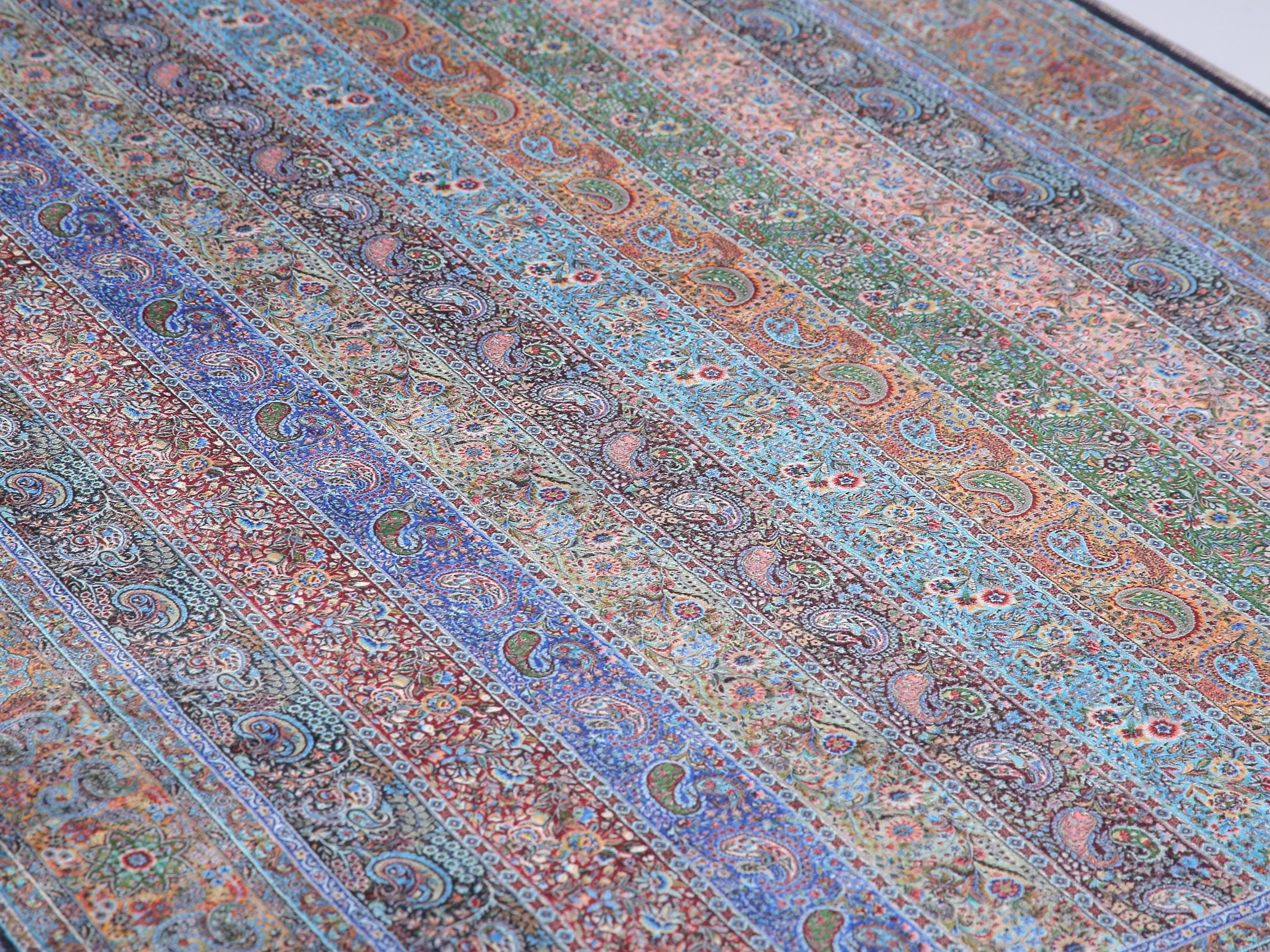 Prayer Mat & Blue Persian Prayer Rug: Soft Silky Luxury Islamic Gift Janamaz - image 4