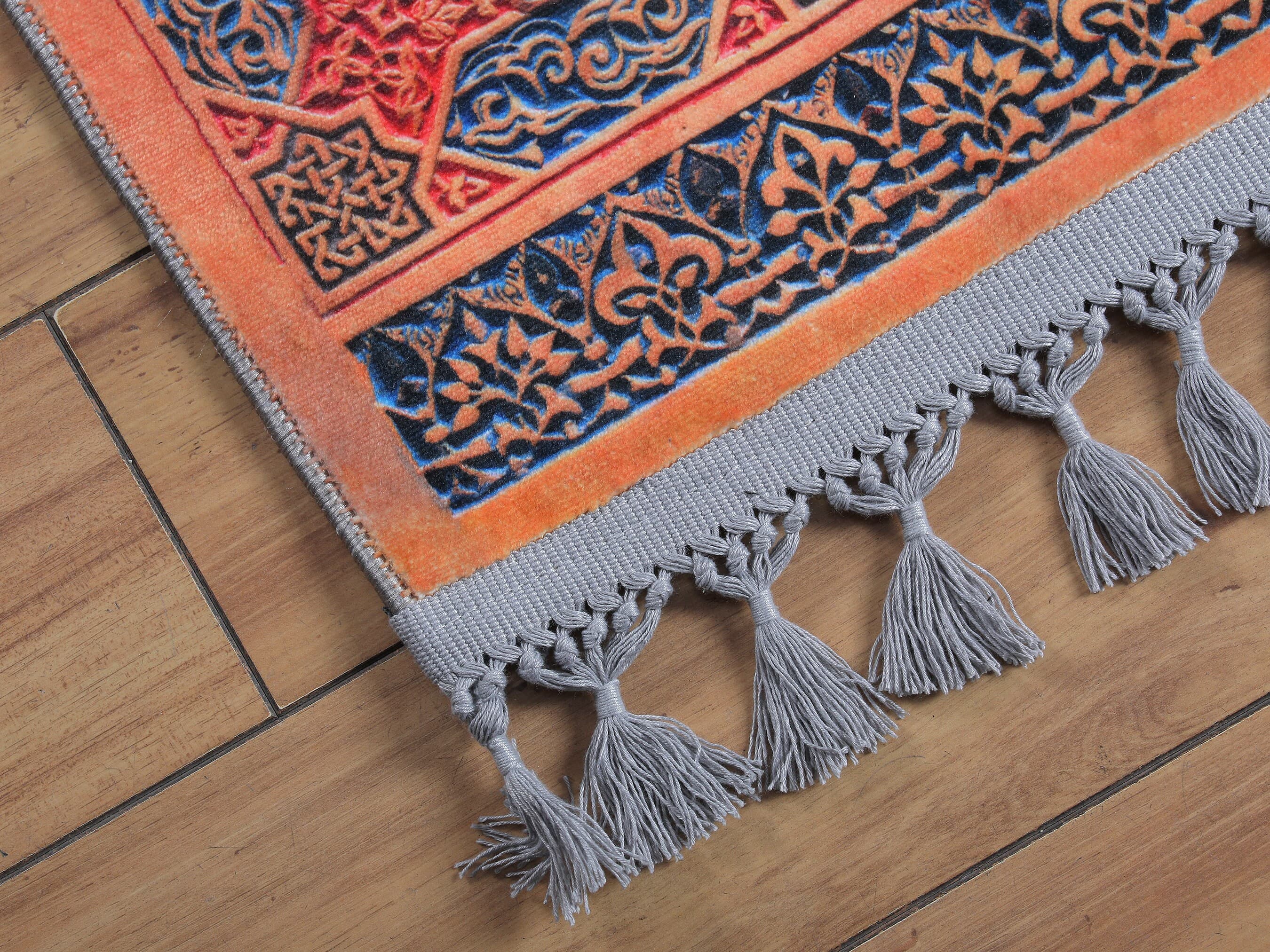 Prayer Mat & Islamic Mihrab Prayer Rug: Soft Silky Luxury Gift Arabian Carpet Islam - image 5
