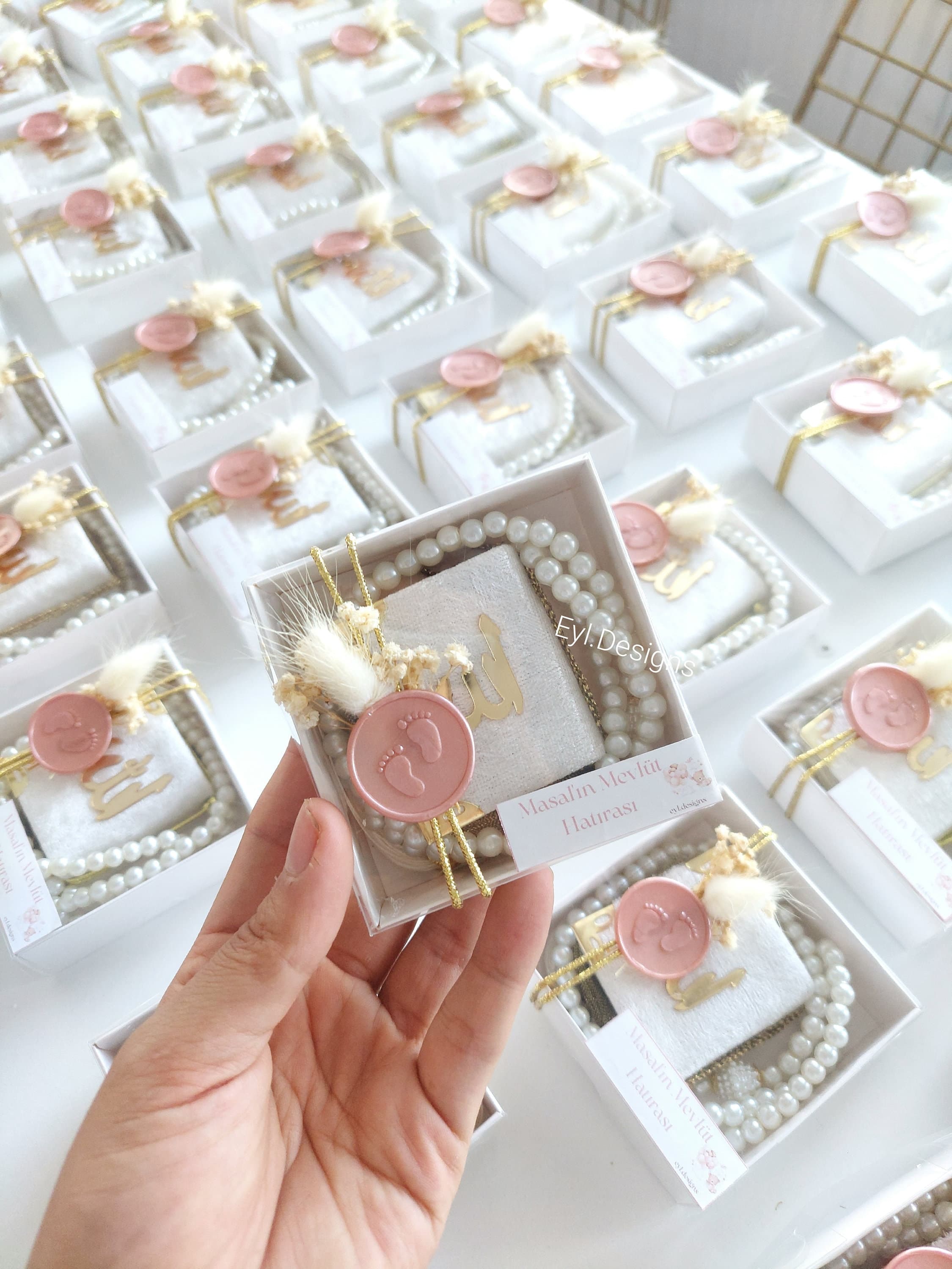 Wedding Favors, Baby Shower Gift , Baby Welcome Baby Gift, İslamic gift, rosary gift, custom Quranic chapters
