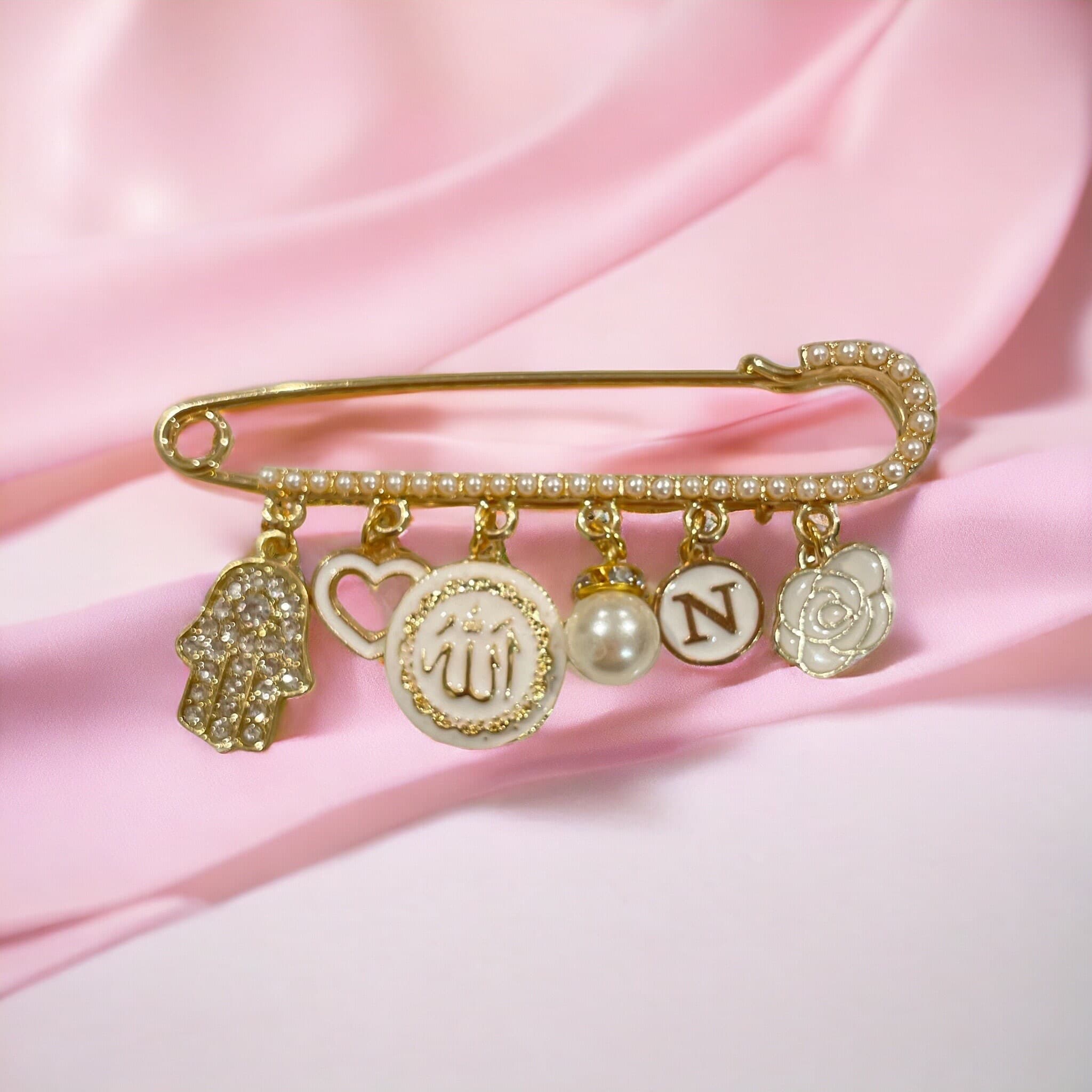 Baby Stroller Pin, Islamic charms, name charm, hamsa charm