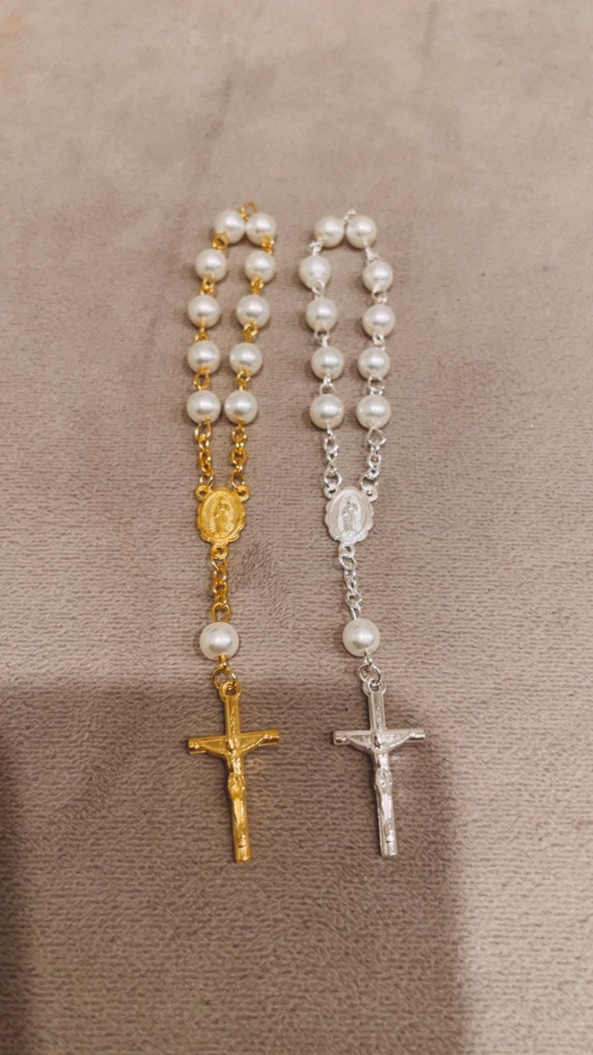 10 Mini Rosaries/Baptism Favors/Communion Favors/Confirmation Gift - image 4