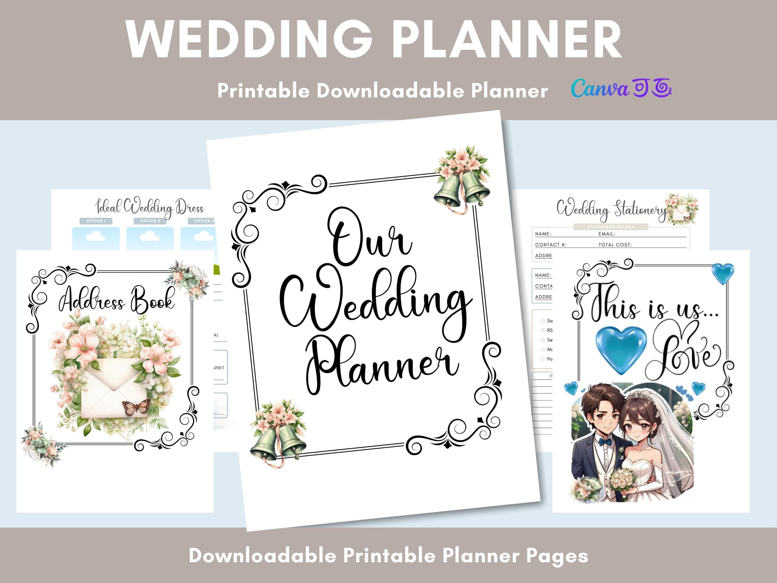 Printable Wedding Planner Kit: 150+ Pages, Comprehensive Organizer (PDF Download)