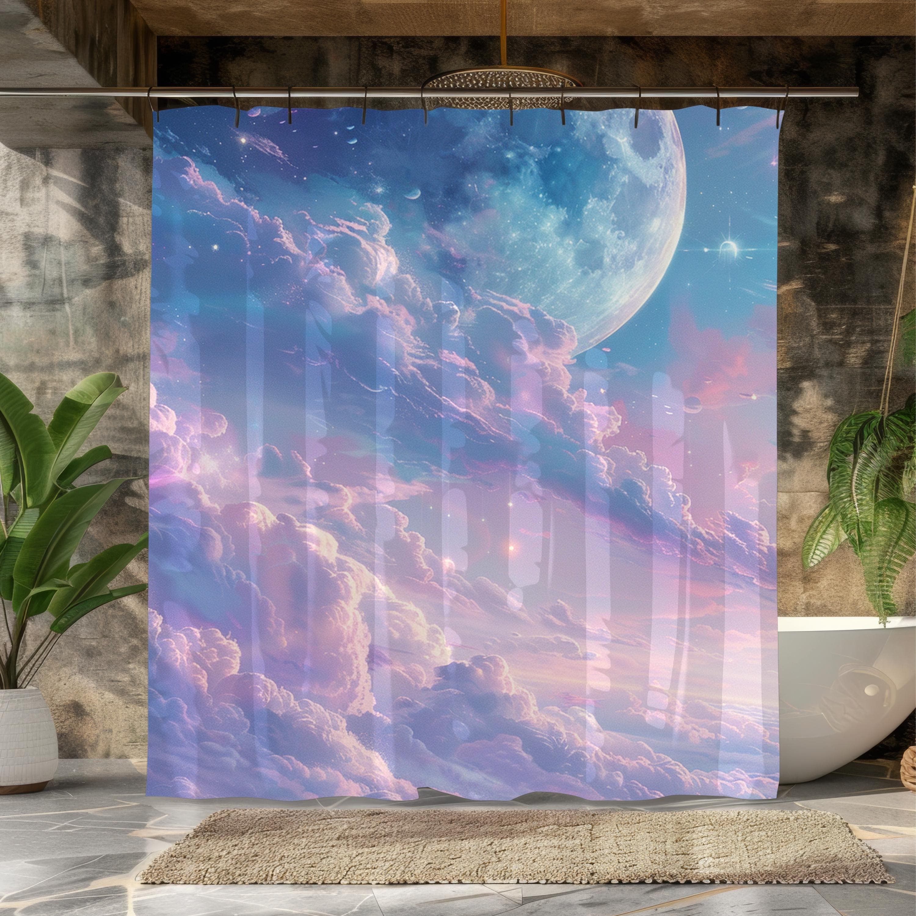 Cosmic Shower Curtain: Milky Way, Stars, Astrology Bath Decor - image 4
