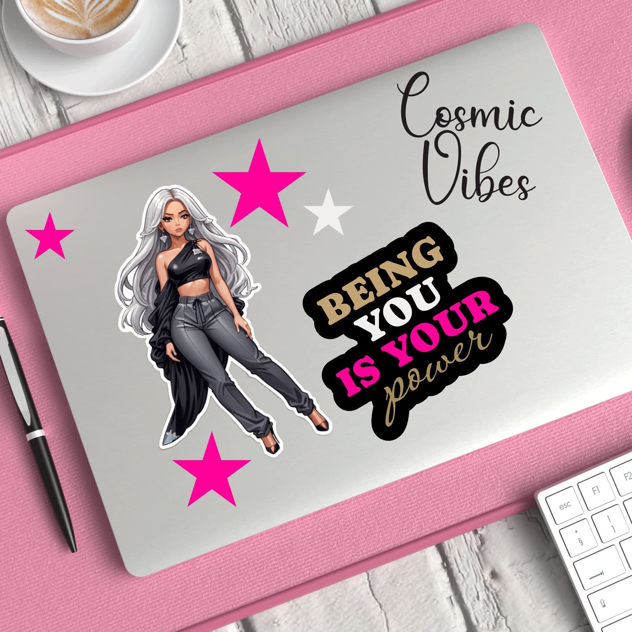 Fashion Doll Vinyl Sticker: Glossy Laptop Decal
