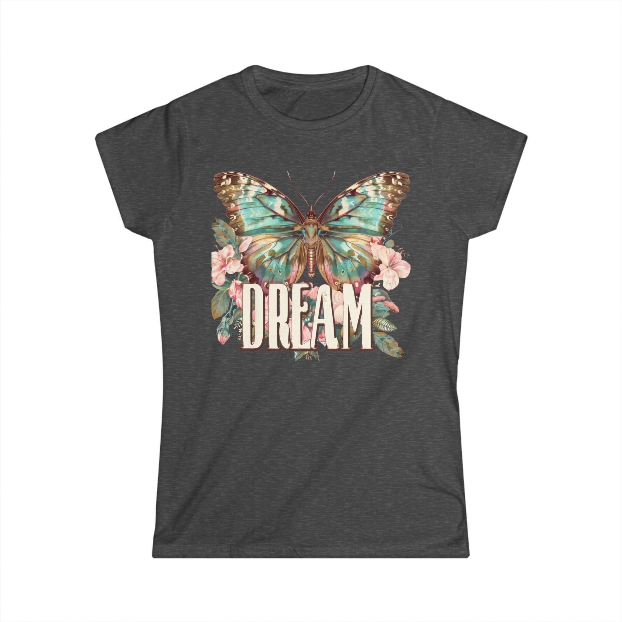 Butterfly Dream T-Shirt: Women's Softstyle Tee, Positive Motivation - image 3