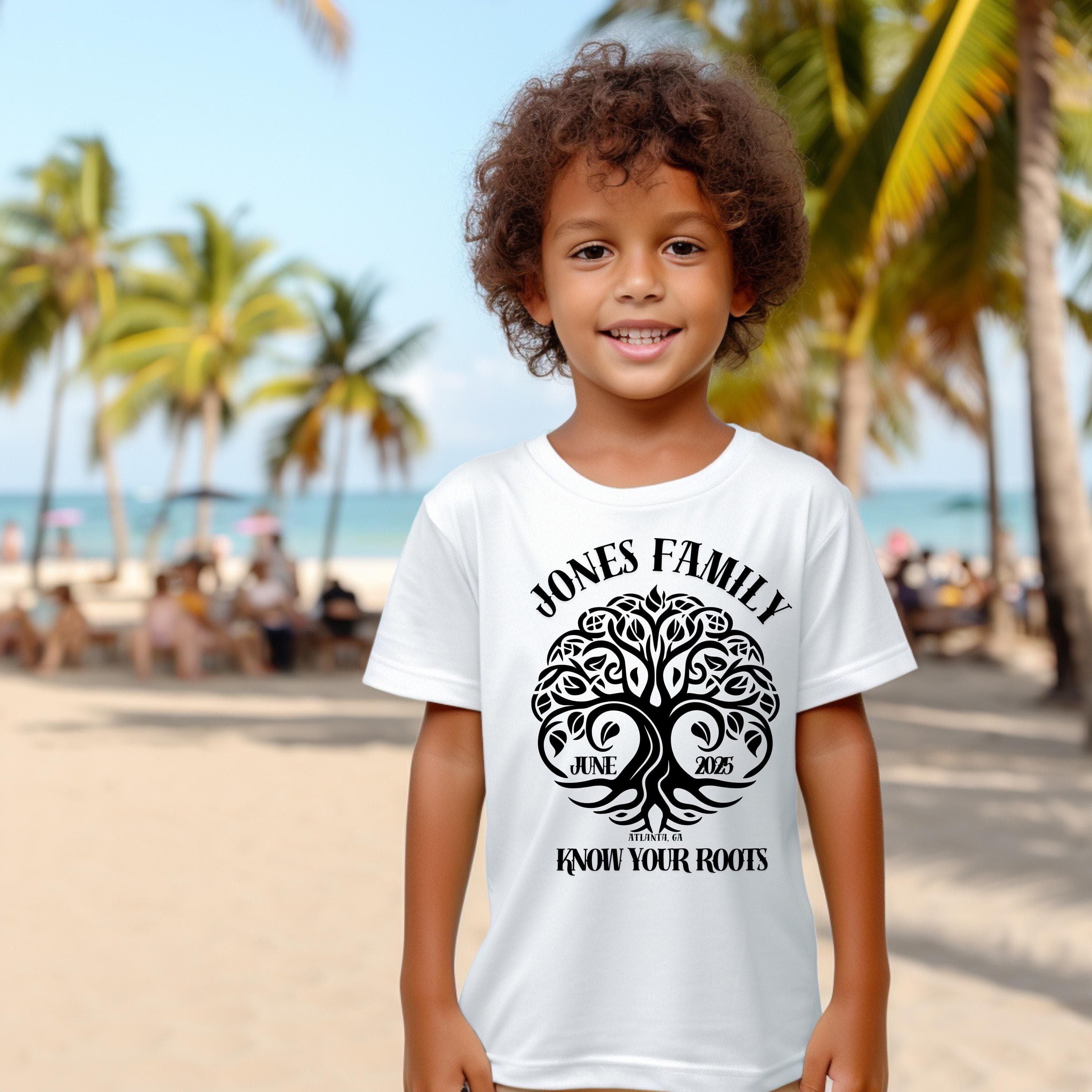Custom Family Reunion Kids Tee: Tree of Life Heritage Shirt