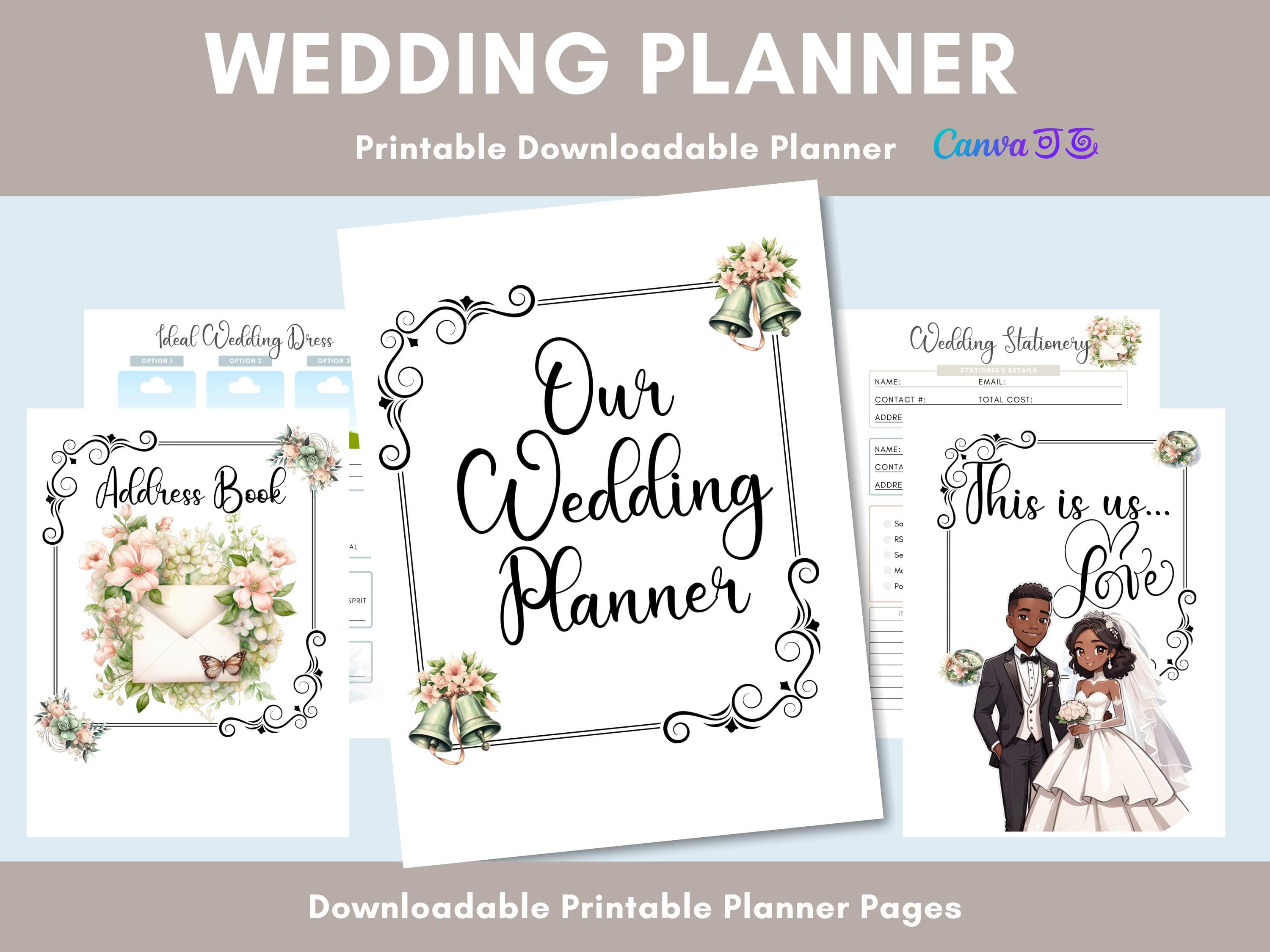 Customizable Wedding Planner Kit: Bride-to-Be Organizer (PDF Download)