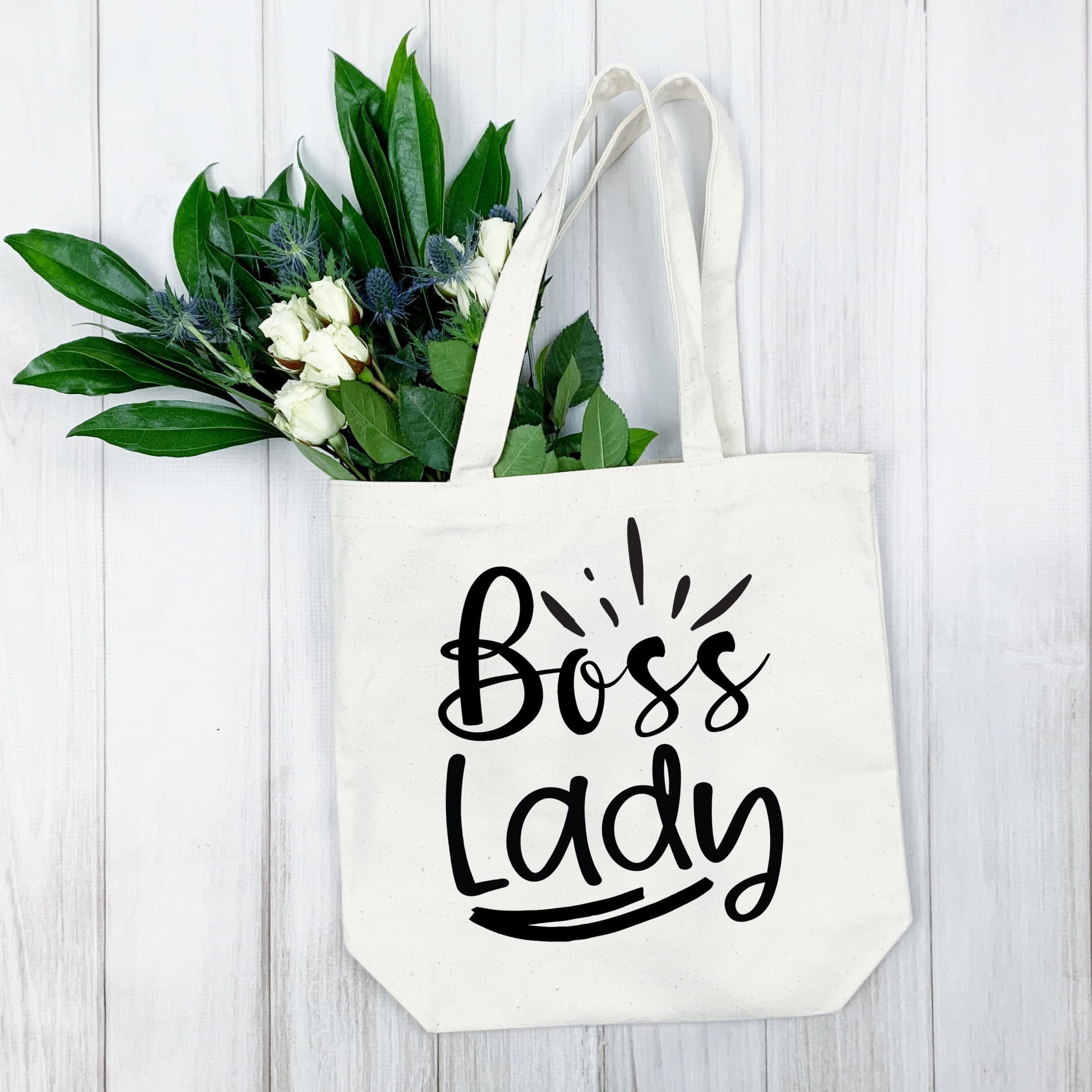 Boss Lady Canvas Tote Bag: Stylish Reusable Grocery Bag - image 5
