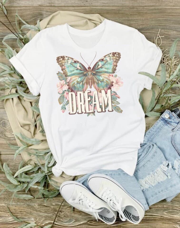 Butterfly Dream T-Shirt: Women's Softstyle Tee, Positive Motivation