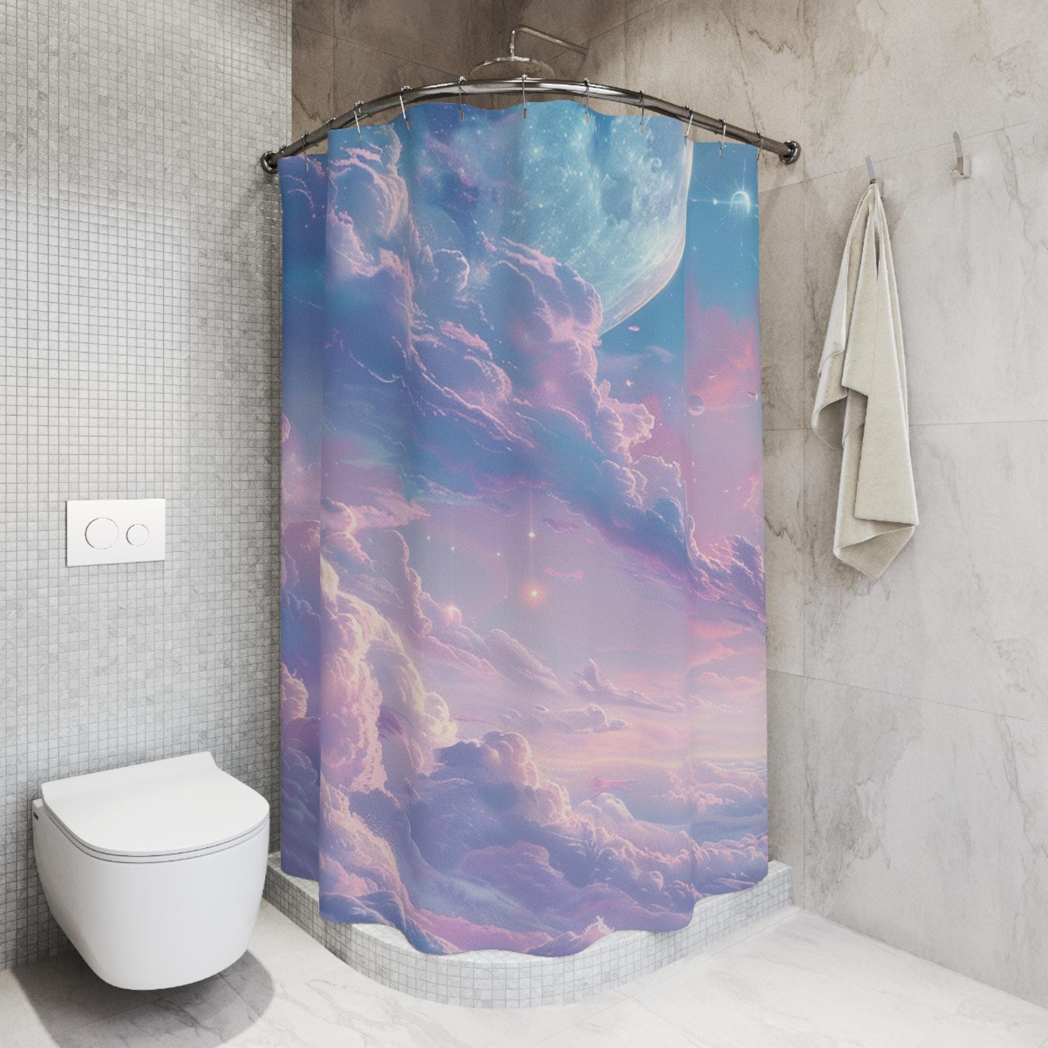 Cosmic Shower Curtain: Milky Way, Stars, Astrology Bath Decor - image 3