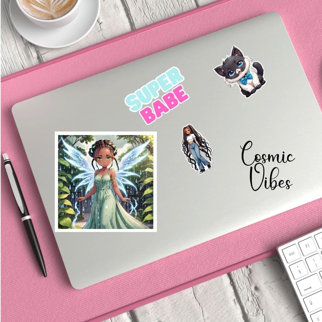 Rain Fairy Sticker: Weatherproof Vinyl Decal for Laptop, Water Bottle - image 5