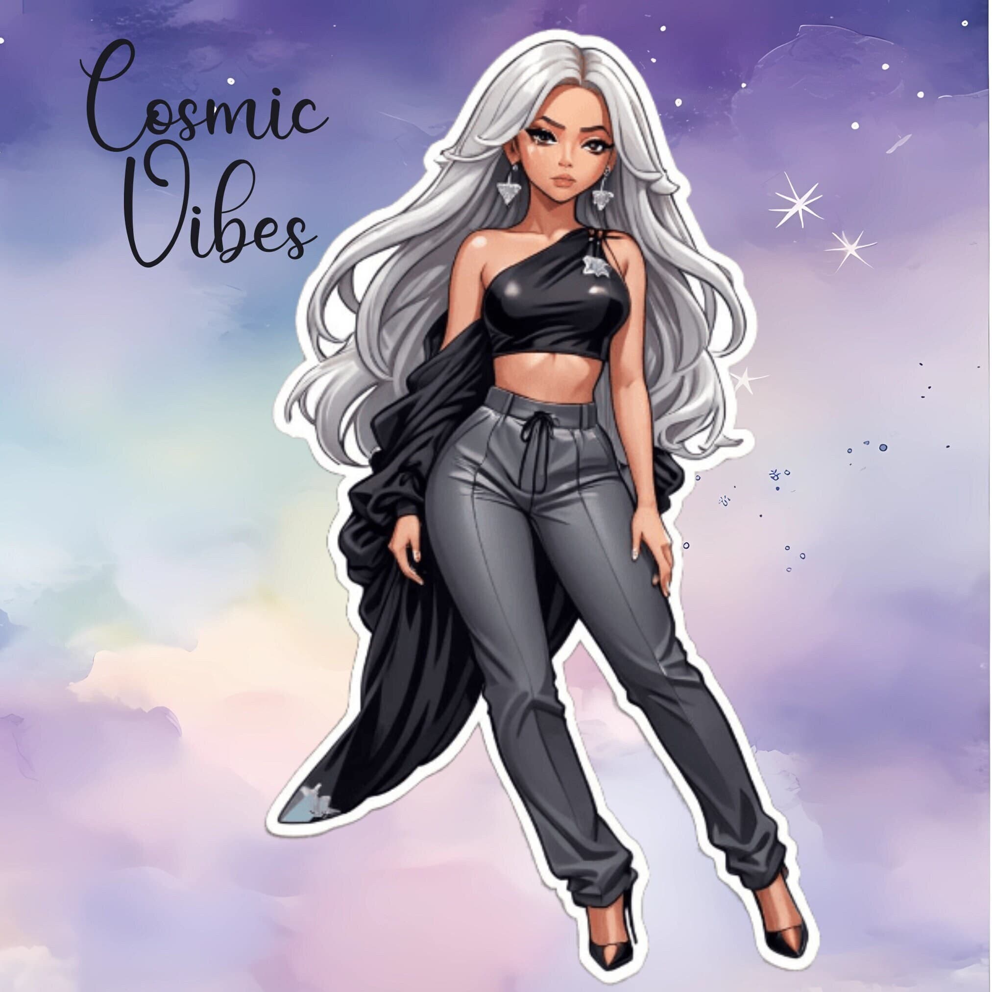 Fashion Doll Vinyl Sticker: Glossy Laptop Decal - image 4