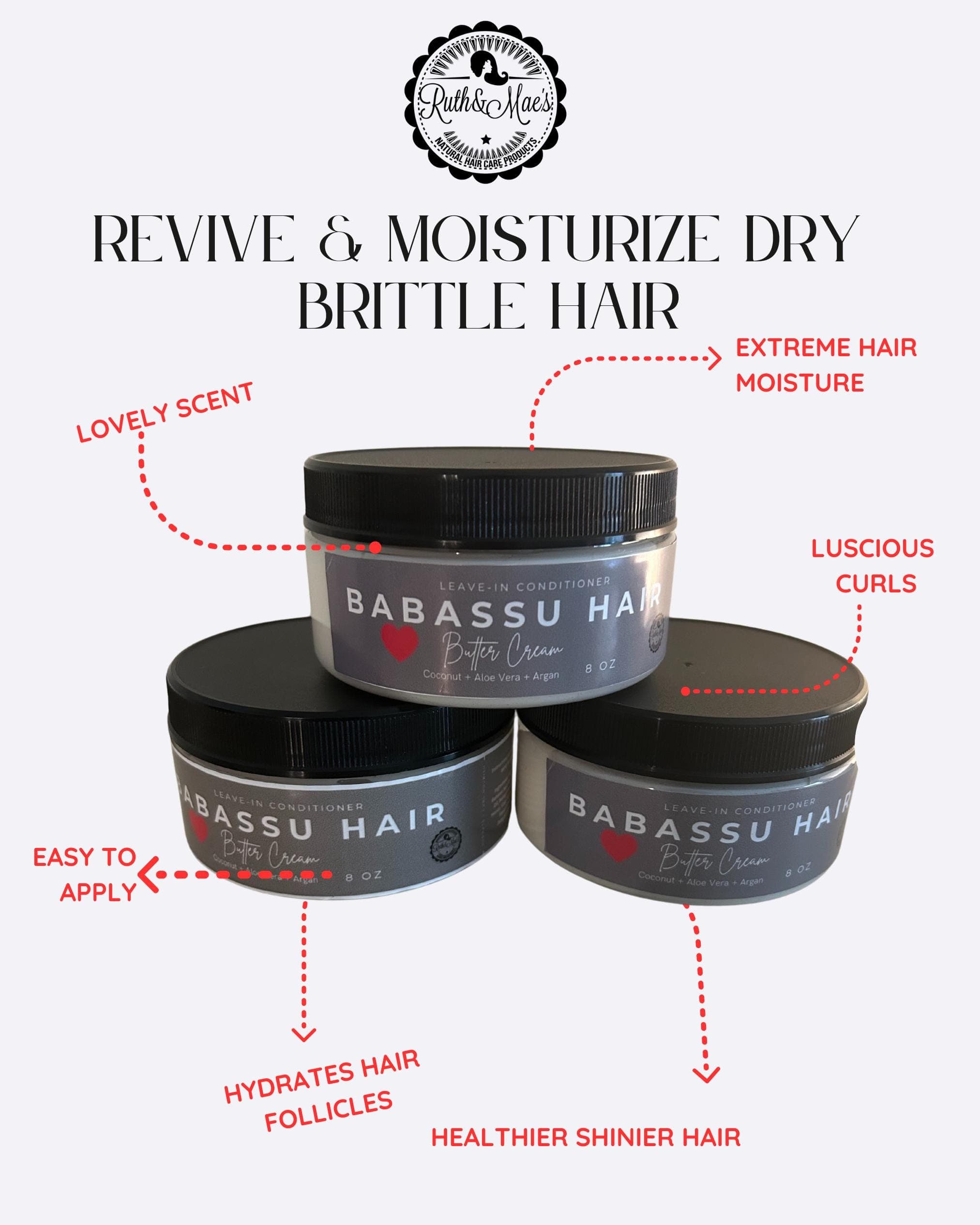 Babassu Hair Butter Cream: Leave-In Conditioner for Dry, Curly 4C Hair - image 5
