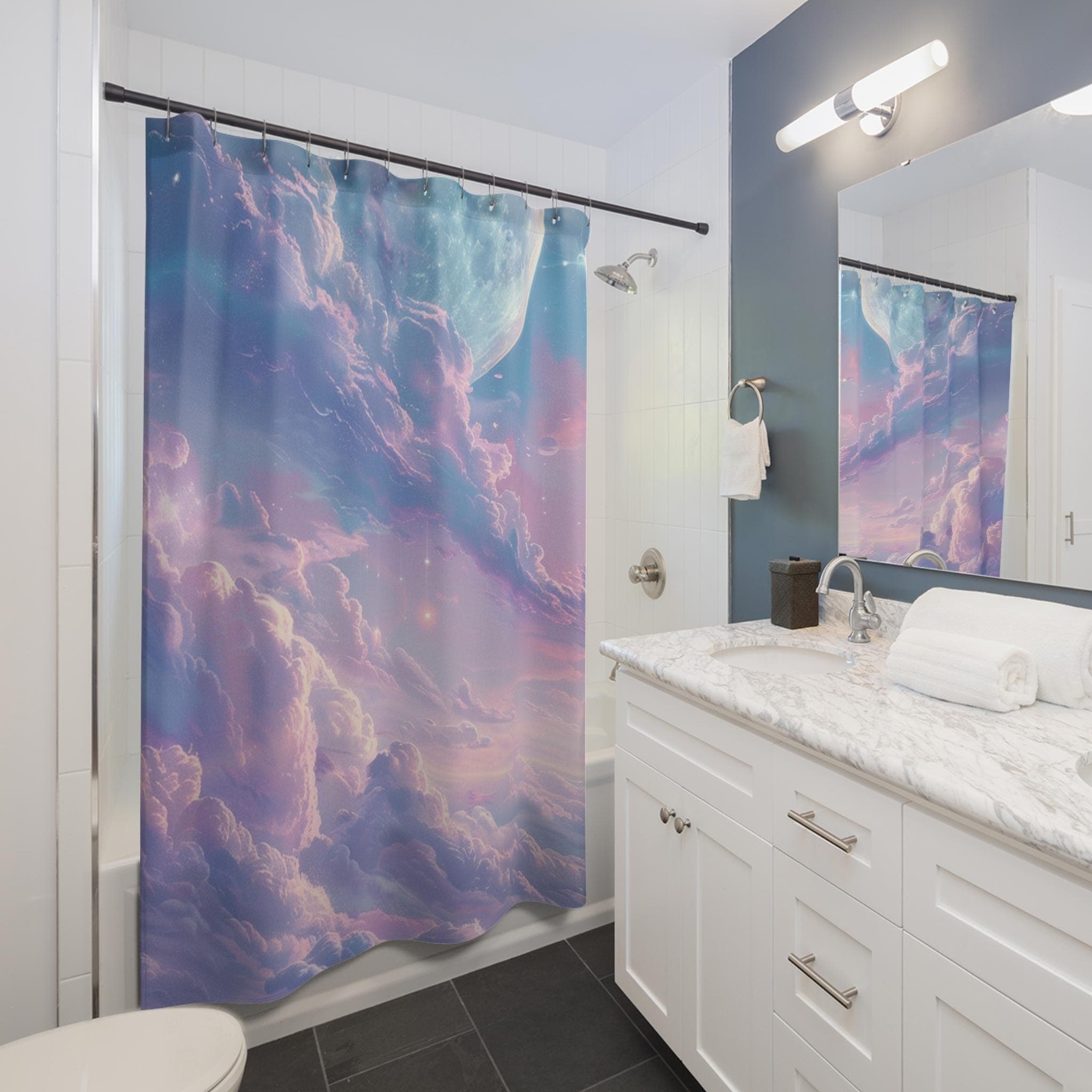 Cosmic Shower Curtain: Milky Way, Stars, Astrology Bath Decor - image 5